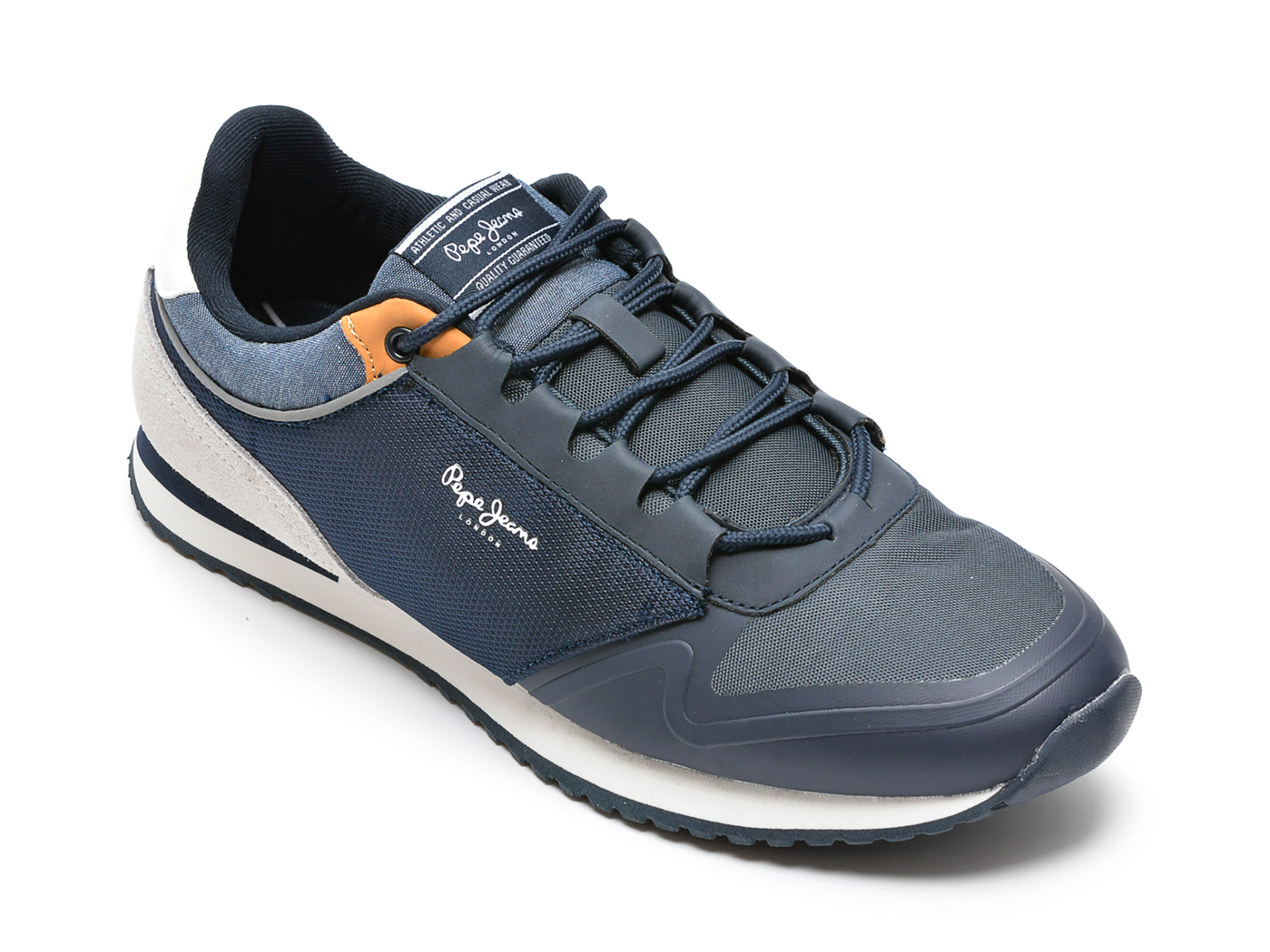 Pantofi sport PEPE JEANS bleumarin, MS30834, din material textil si piele naturala otter.ro imagine 2022 13clothing.ro