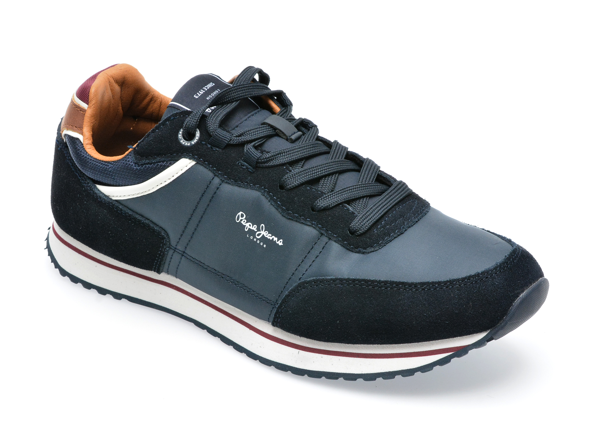 Pantofi sport PEPE JEANS bleumarin, MS30883, din material textil si piele intoarsa