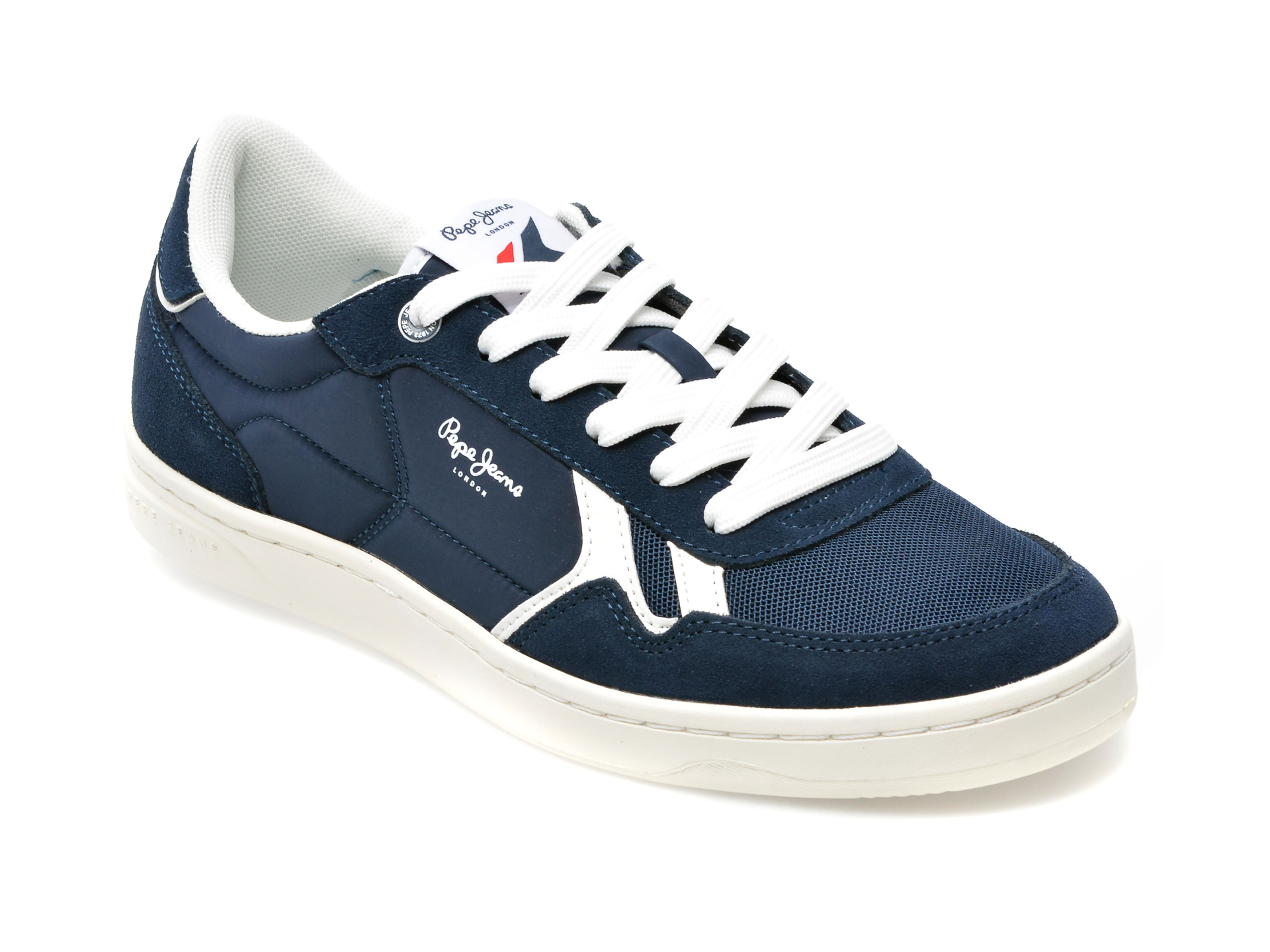 Pantofi sport PEPE JEANS bleumarin, MS30900, din material textil si piele intoarsa /barbati/pantofi