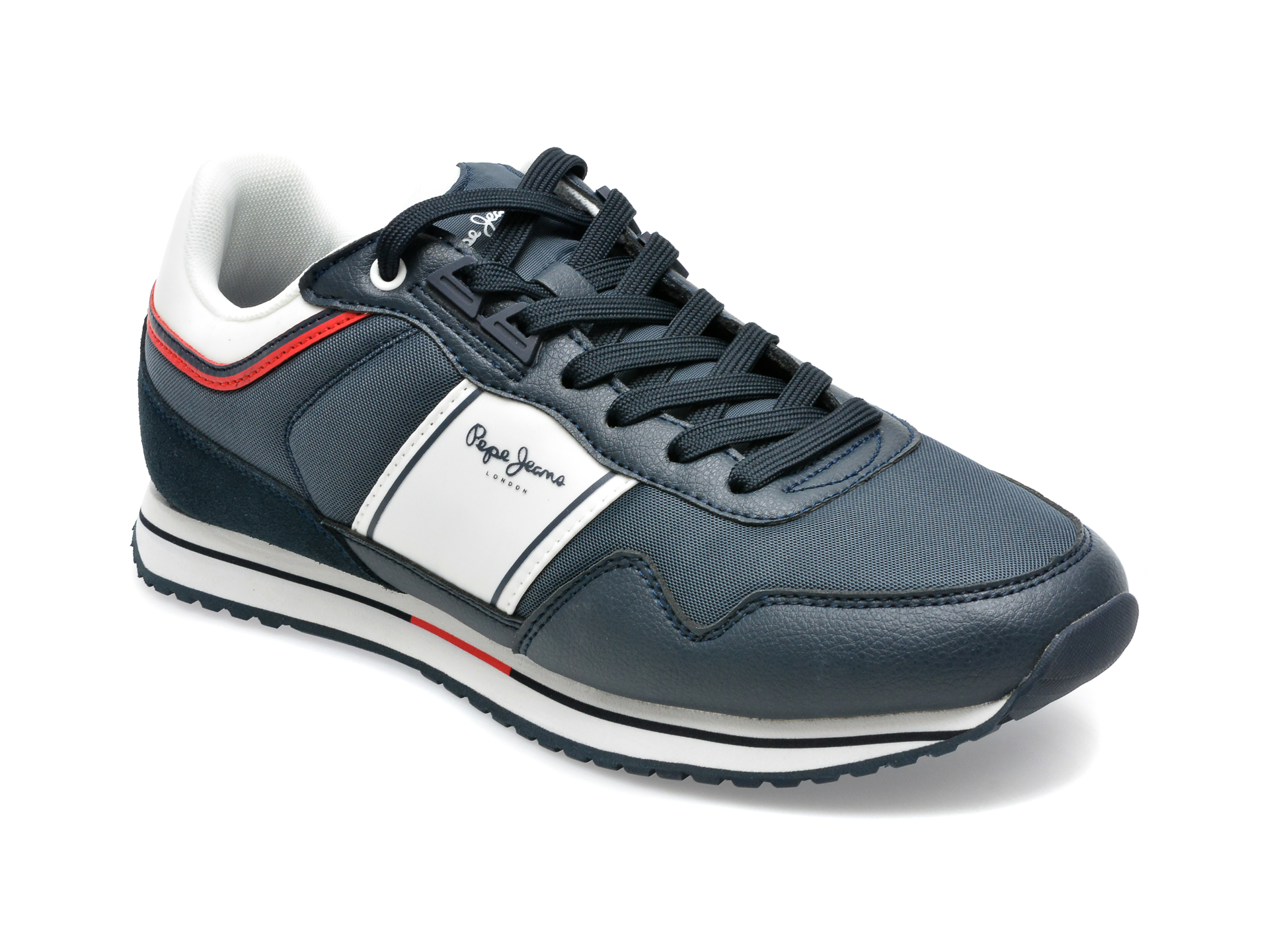 Pantofi sport PEPE JEANS bleumarin, MS30907, din material textil si piele ecologica /barbati/pantofi