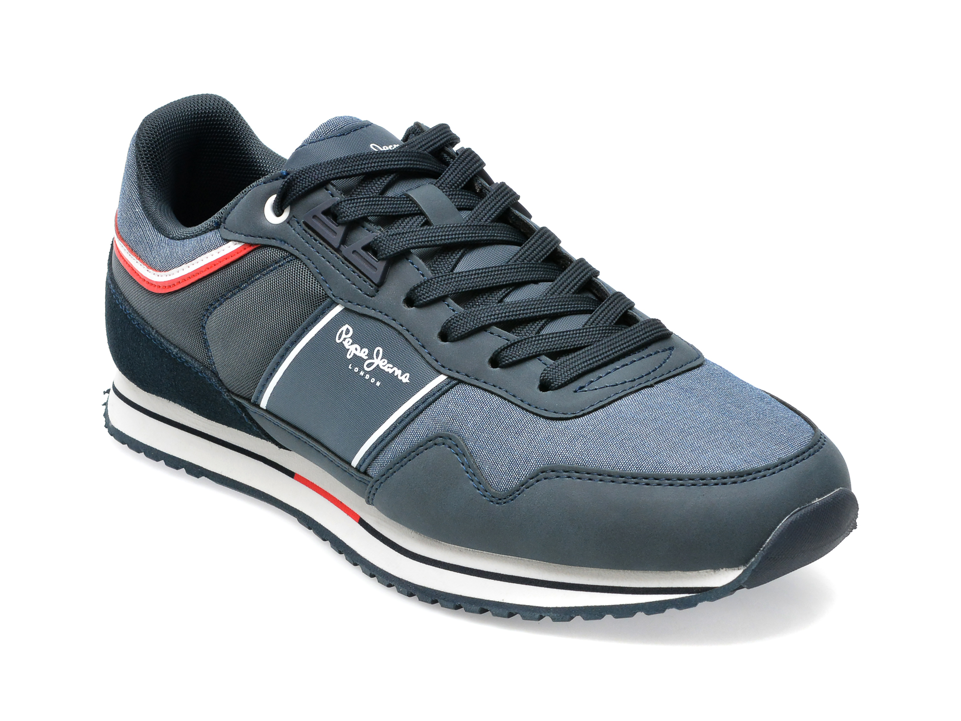 Pantofi sport PEPE JEANS bleumarin, MS30908, din material textil si piele ecologica /barbati/pantofi
