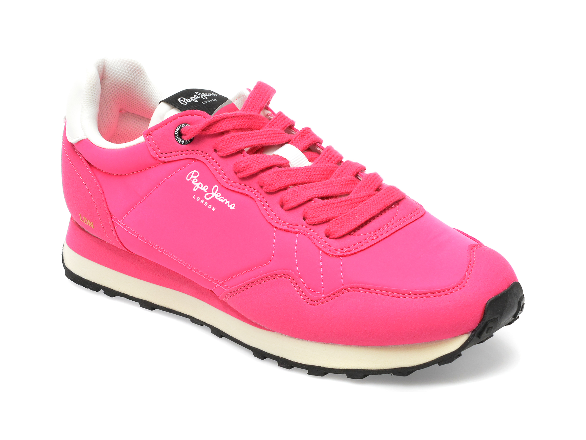 Pantofi sport PEPE JEANS fucsia, LS31487, din material textil si piele ecologica /femei/pantofi