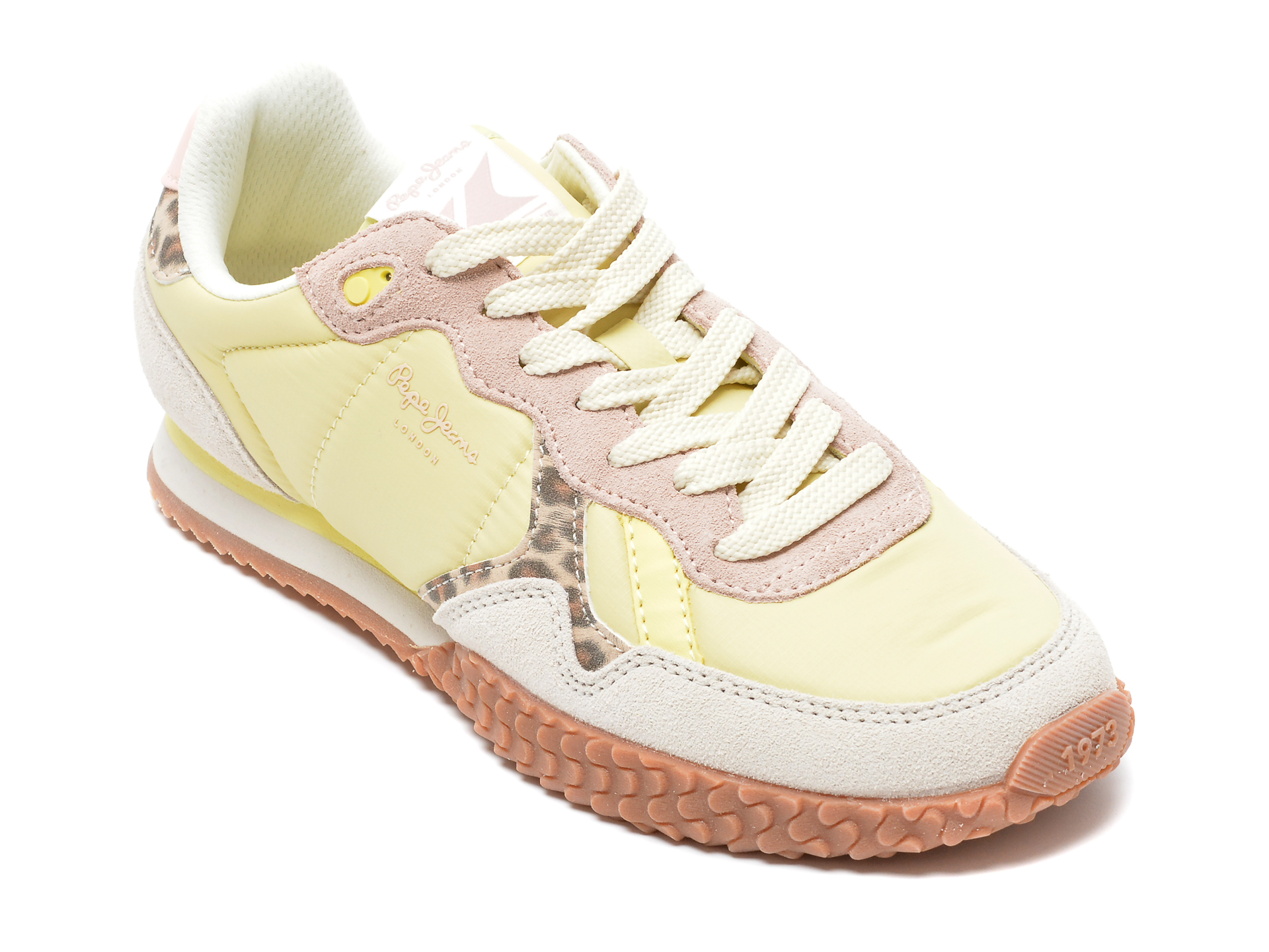 Pantofi sport PEPE JEANS galbeni, LS31327, din material textil si piele naturala /femei/pantofi imagine noua