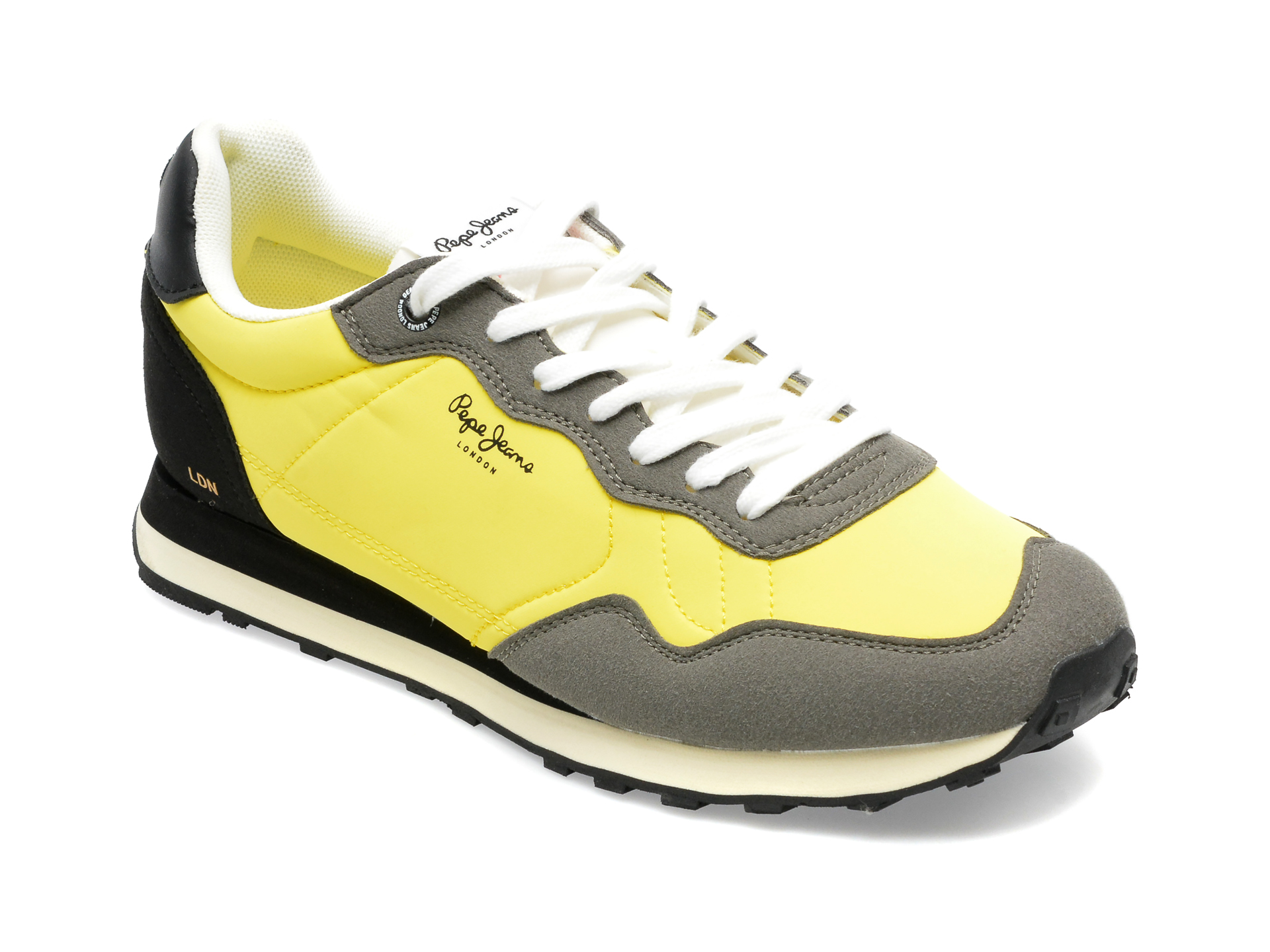 Pantofi sport PEPE JEANS galbeni, MS30945, din material textil si piele ecologica /barbati/pantofi