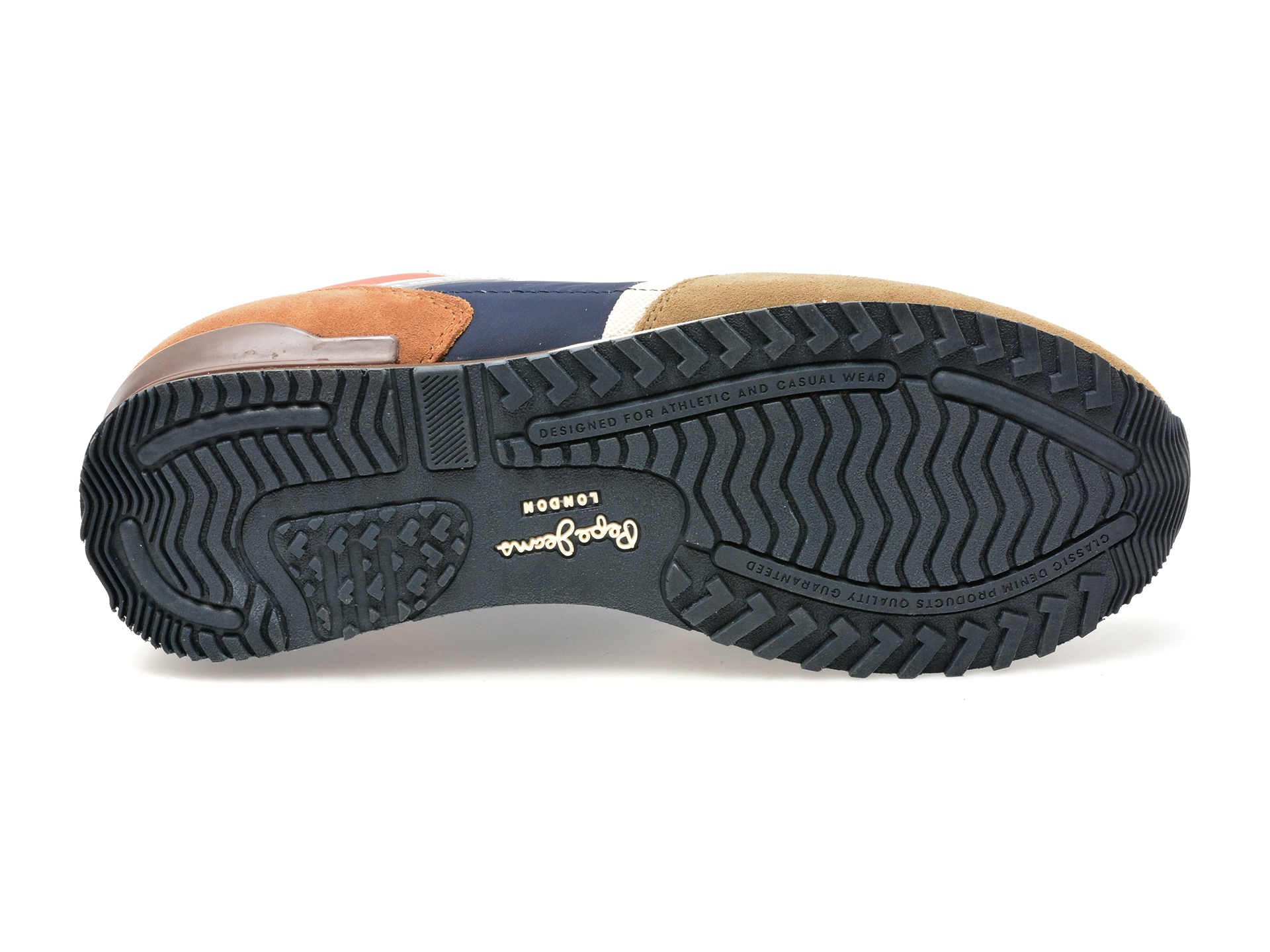 Pantofi sport PEPE JEANS maro, LONDON CLASS, din material textil