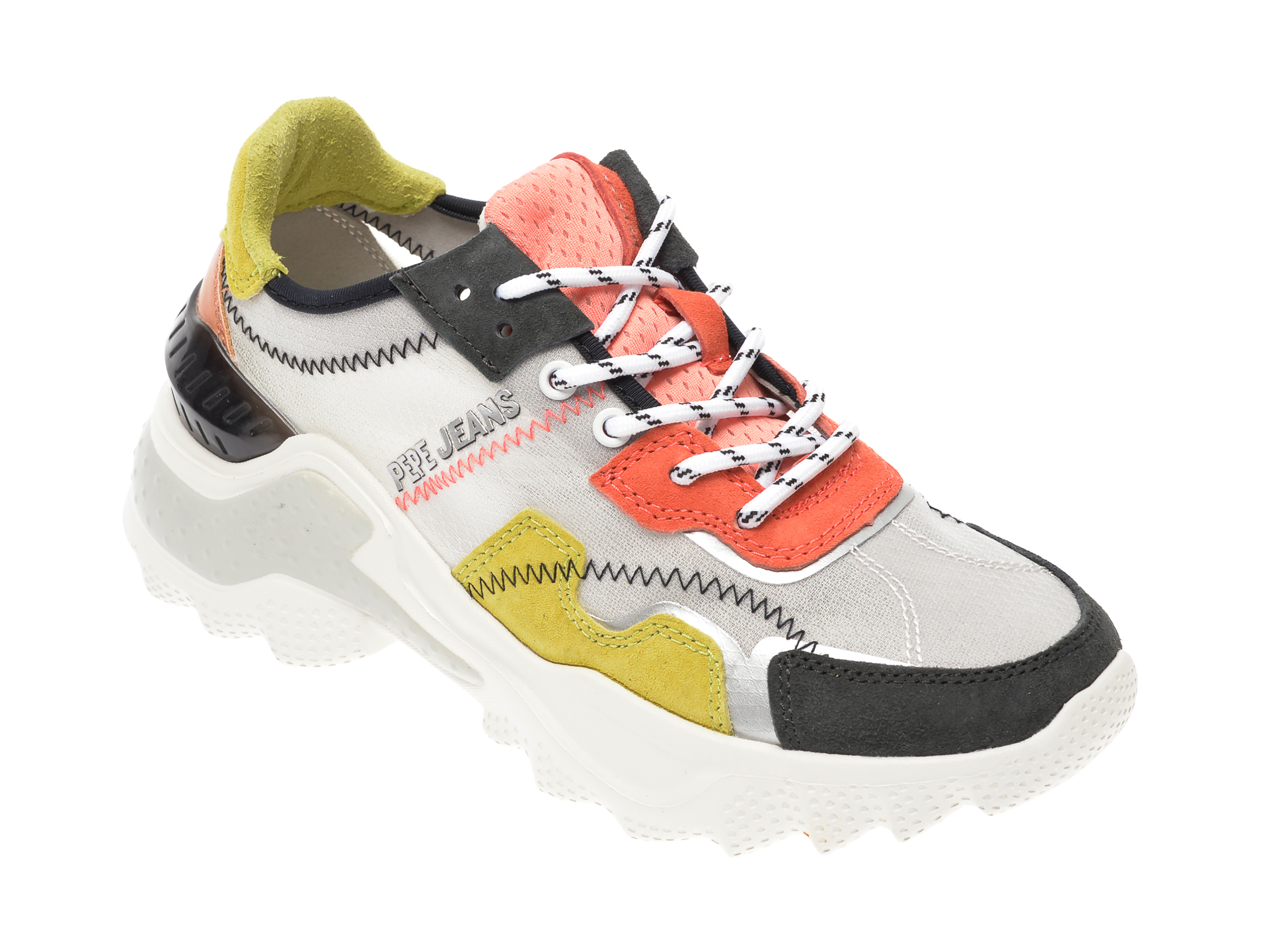 Pantofi sport PEPE JEANS multicolor, LS31003, din material textil si piele intoarsa