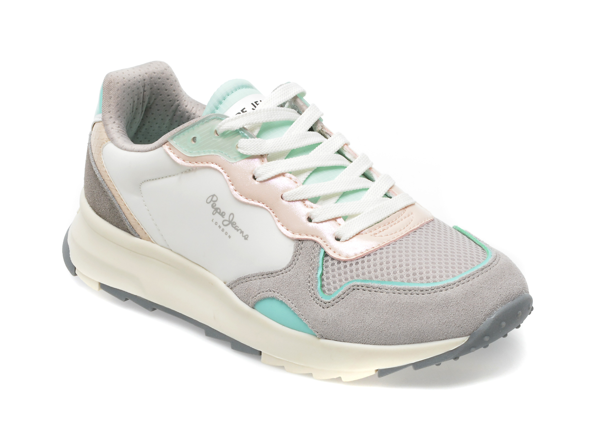 Pantofi sport PEPE JEANS multicolori, LS31452, din piele intoarsa si material textil /femei/pantofi