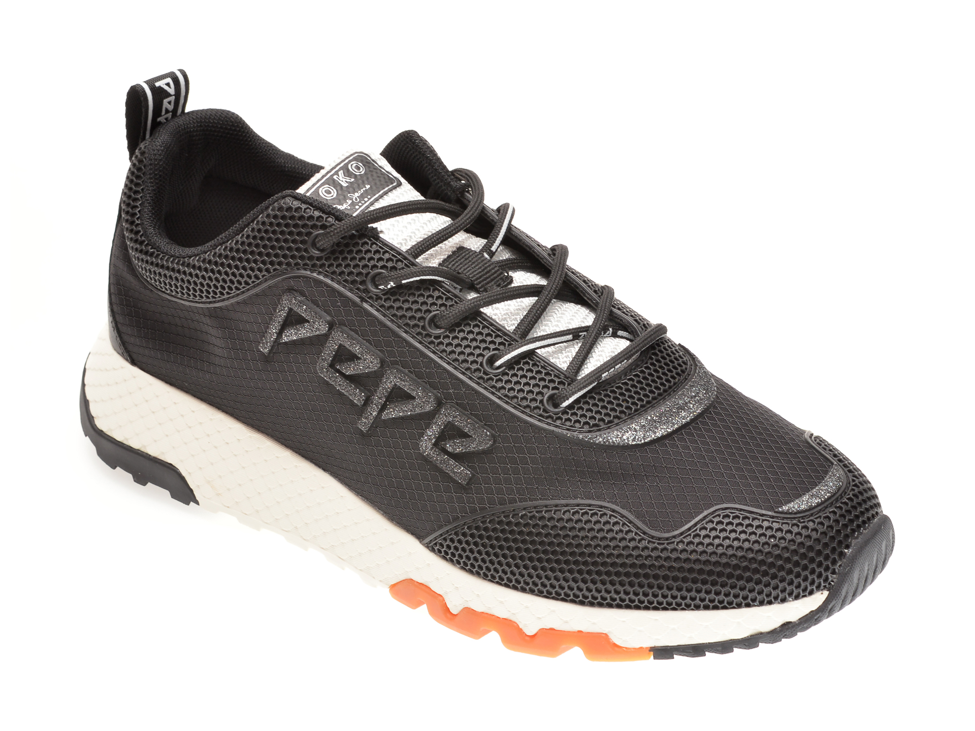 Pantofi sport PEPE JEANS negri, LS31064, din material textil imagine otter.ro