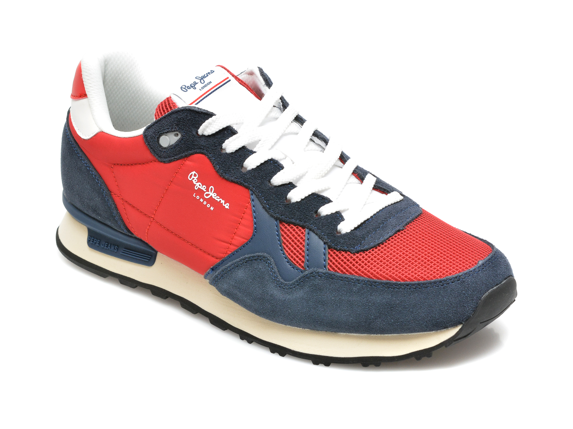 Pantofi sport PEPE JEANS rosii, MS30753, din material textil si piele intoarsa