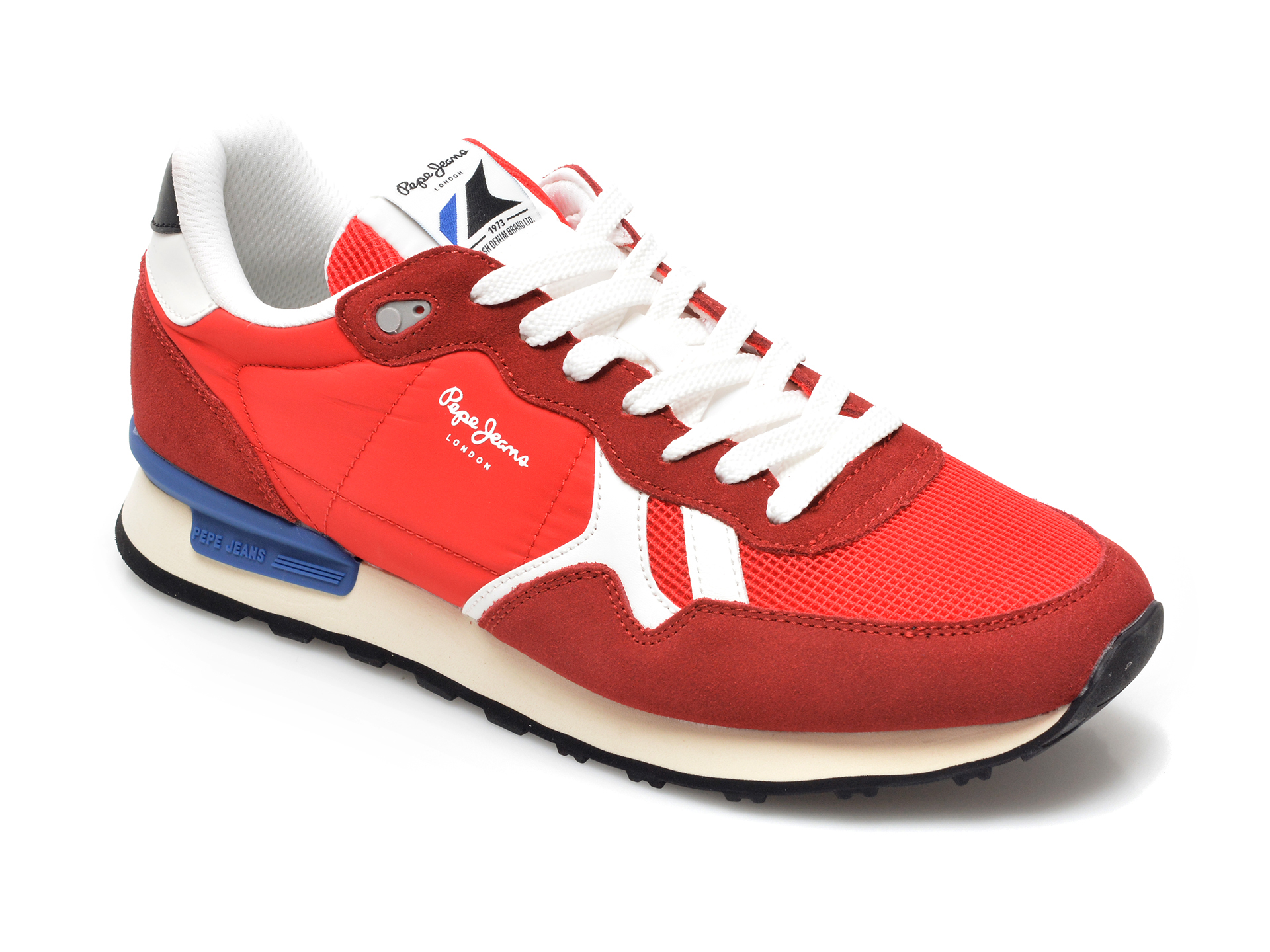 Pantofi sport PEPE JEANS rosii, MS30806, din material textil si piele naturala otter.ro imagine 2022 13clothing.ro