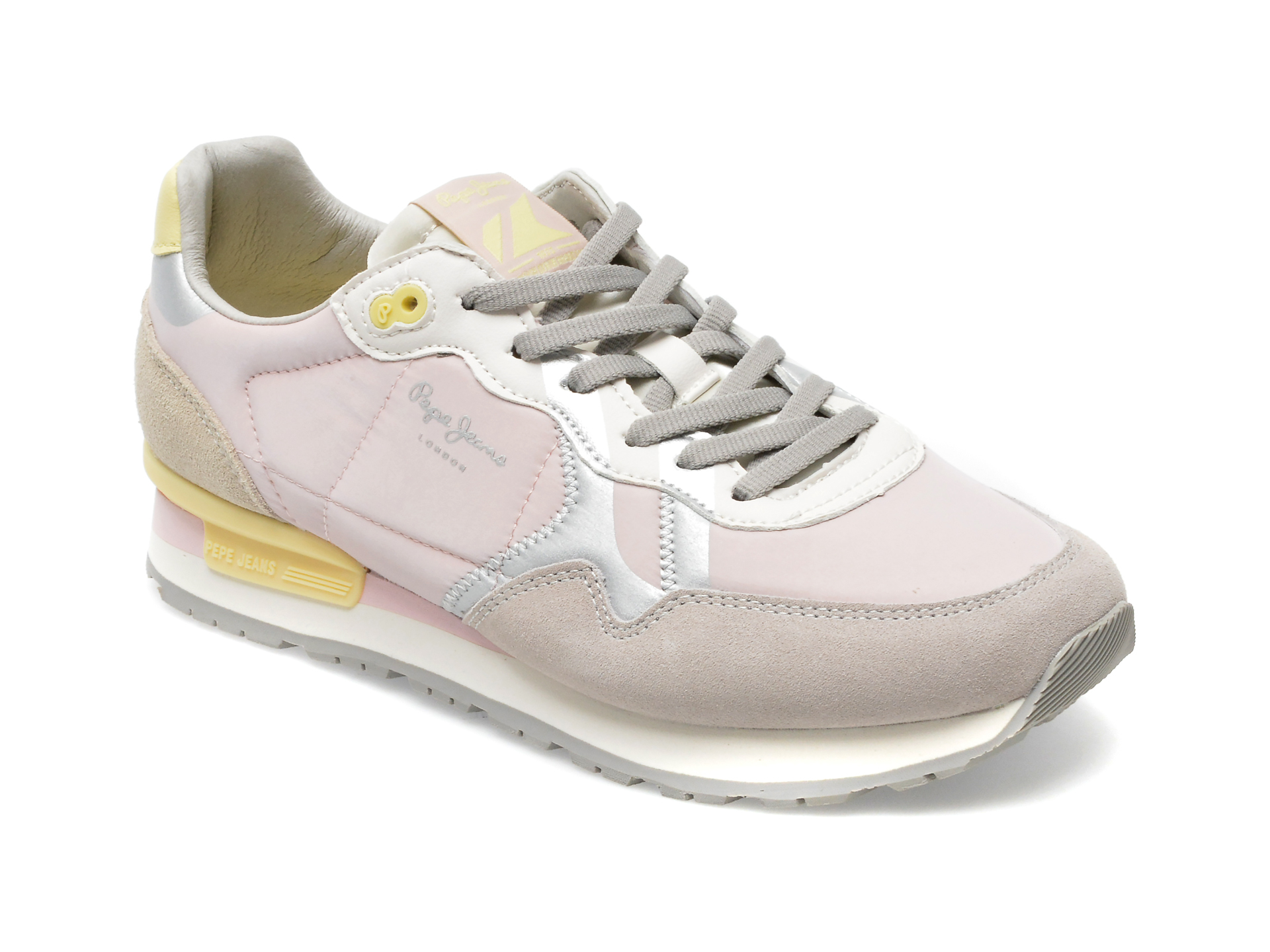 Pantofi sport PEPE JEANS roz, LS31476, din material textil si piele intoarsa /femei/pantofi imagine noua