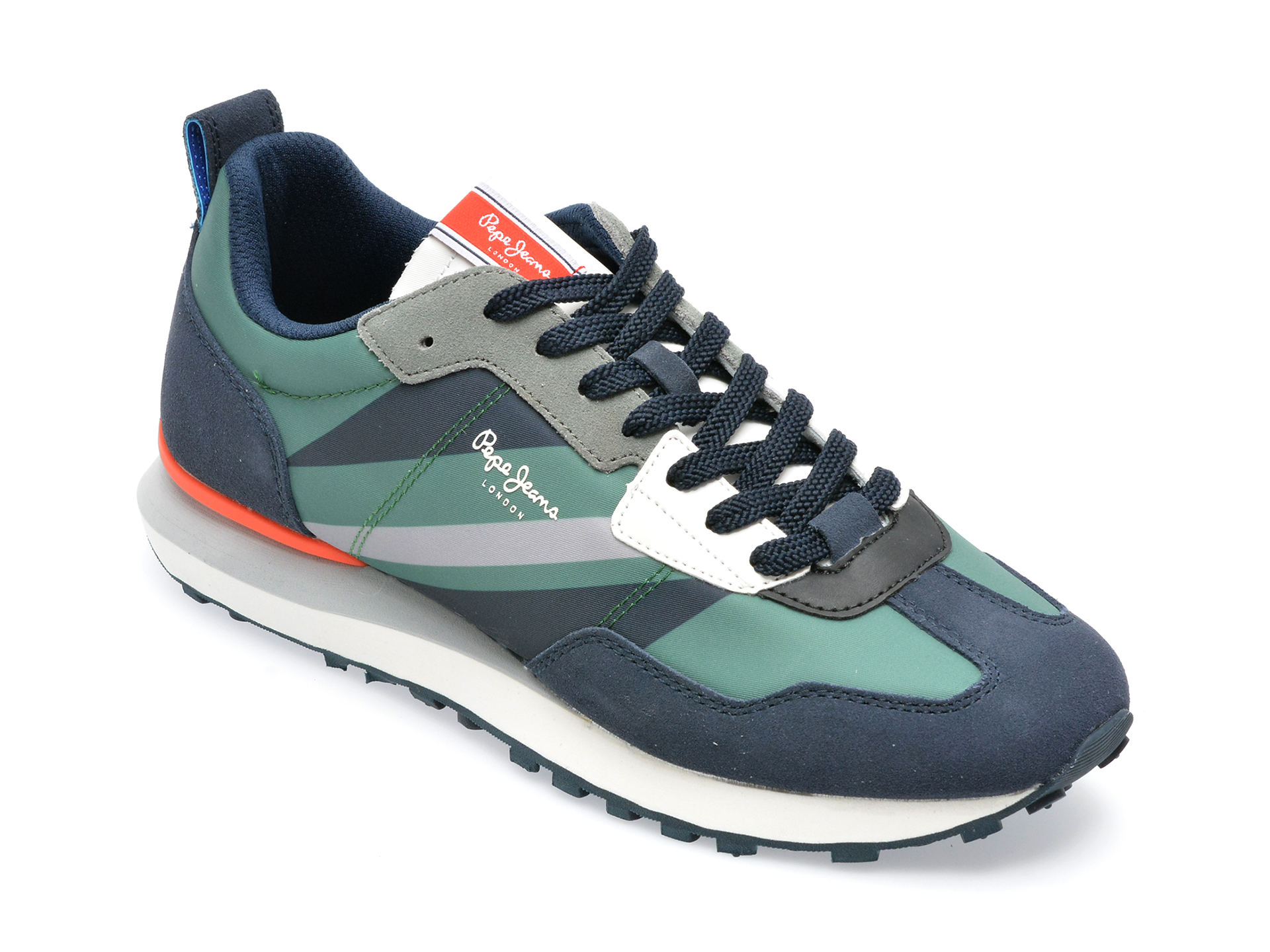 Pantofi sport PEPE JEANS verzi, MS30853, din material textil si piele ecologica /barbati/pantofi imagine noua