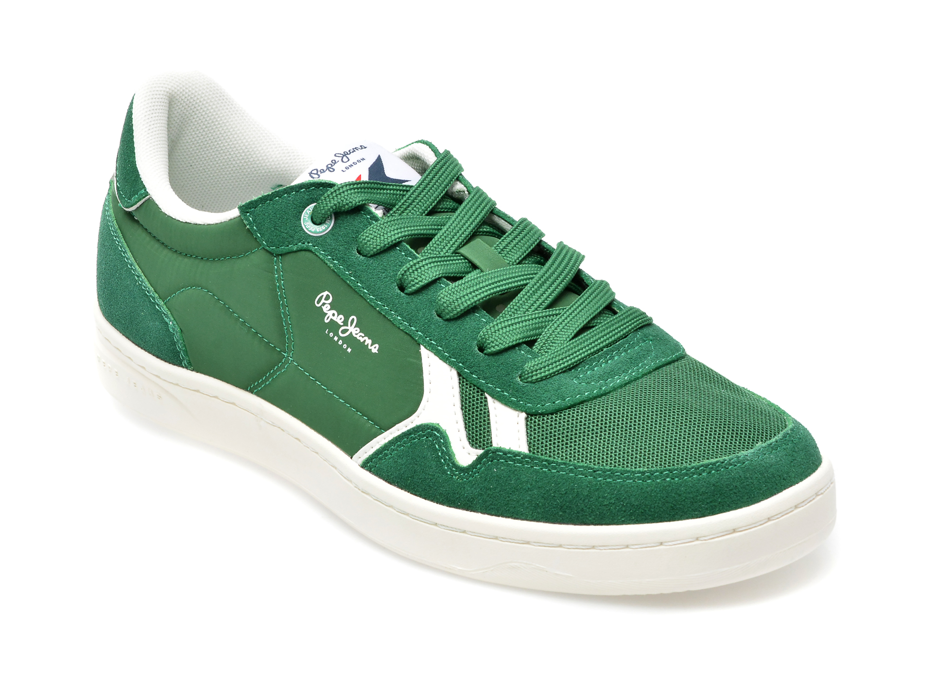 Pantofi sport PEPE JEANS verzi, MS30900, din material textil si piele intoarsa /barbati/pantofi