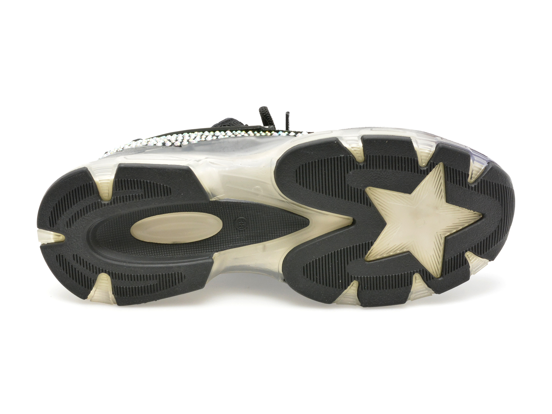 Pantofi sport PESETTO negri, 29433, din material textil