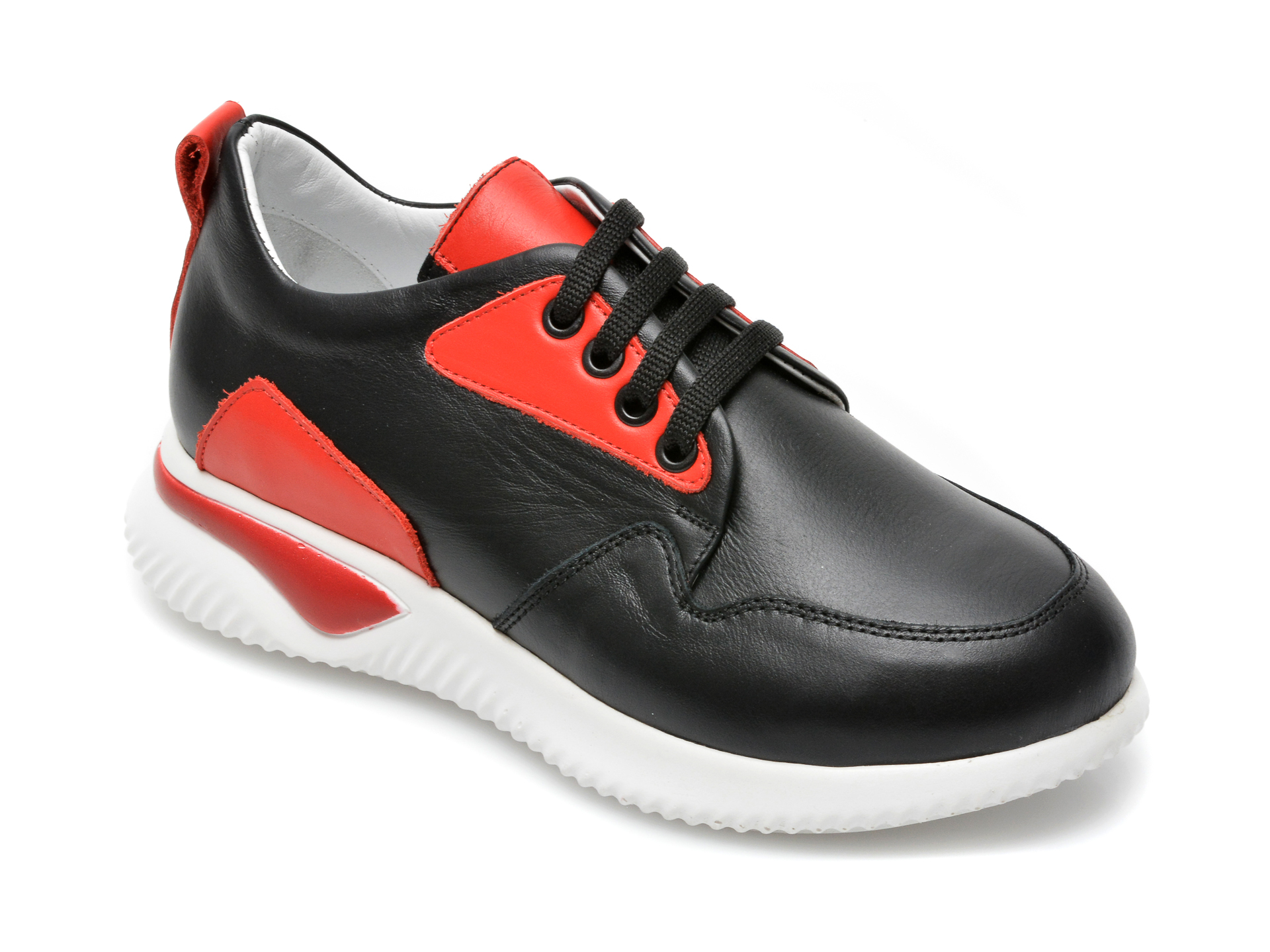 Pantofi sport PINIOLO negri, 2468, din piele naturala imagine Black Friday 2021
