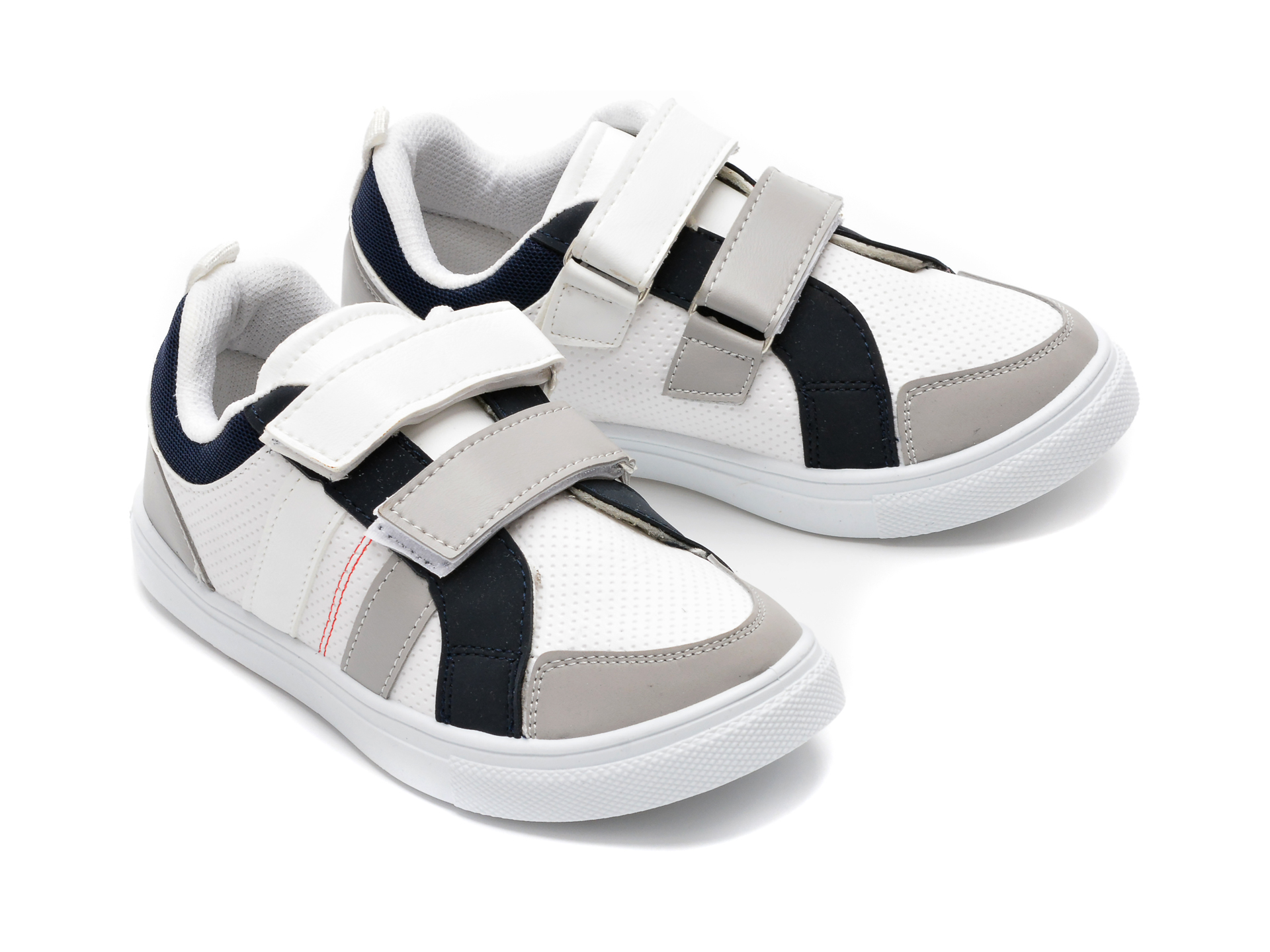Pantofi sport POLARIS albi, 520209, din piele ecologica - 4