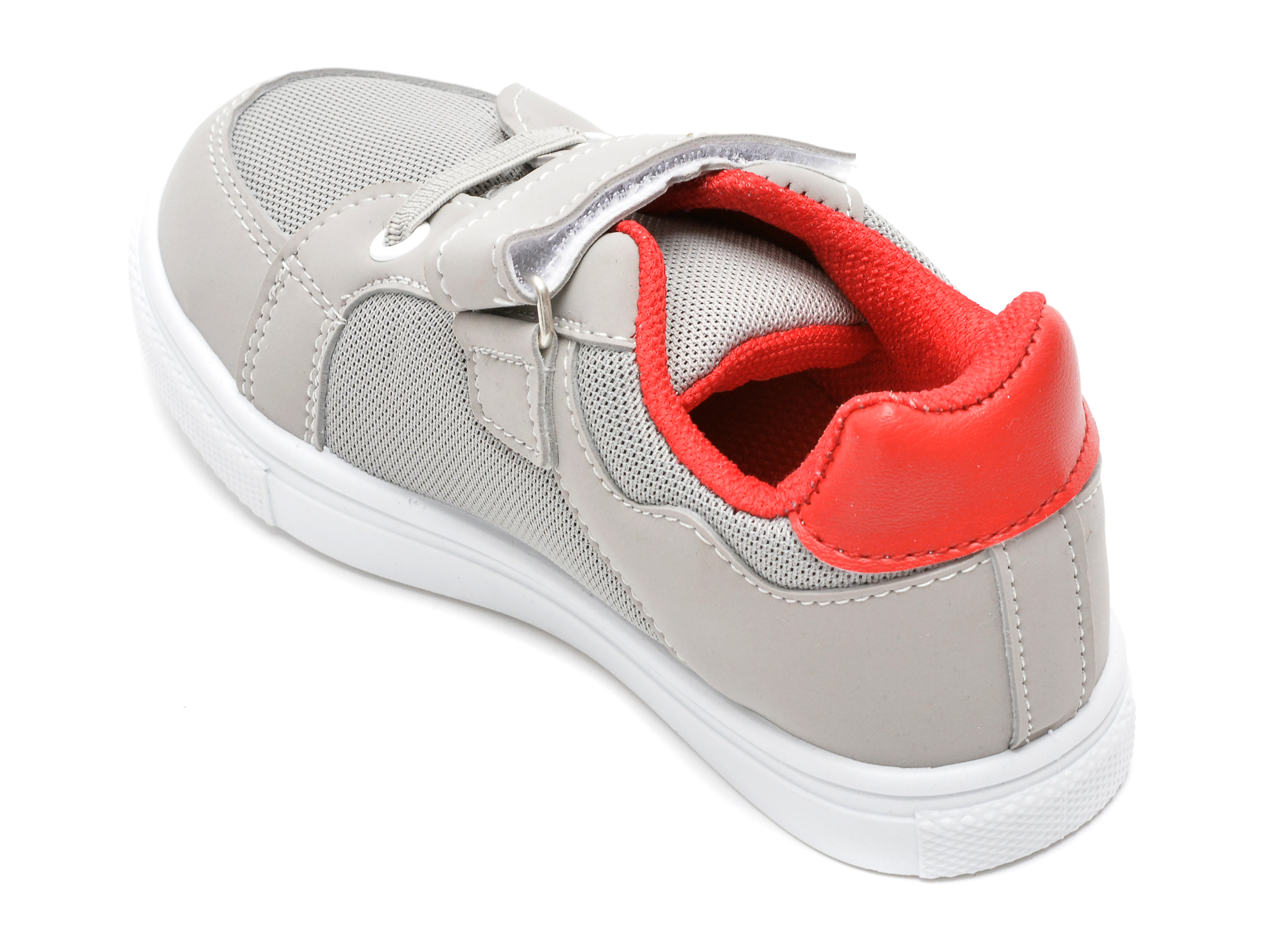 Pantofi sport POLARIS gri, 520138, din material textil si piele ecologica - 5