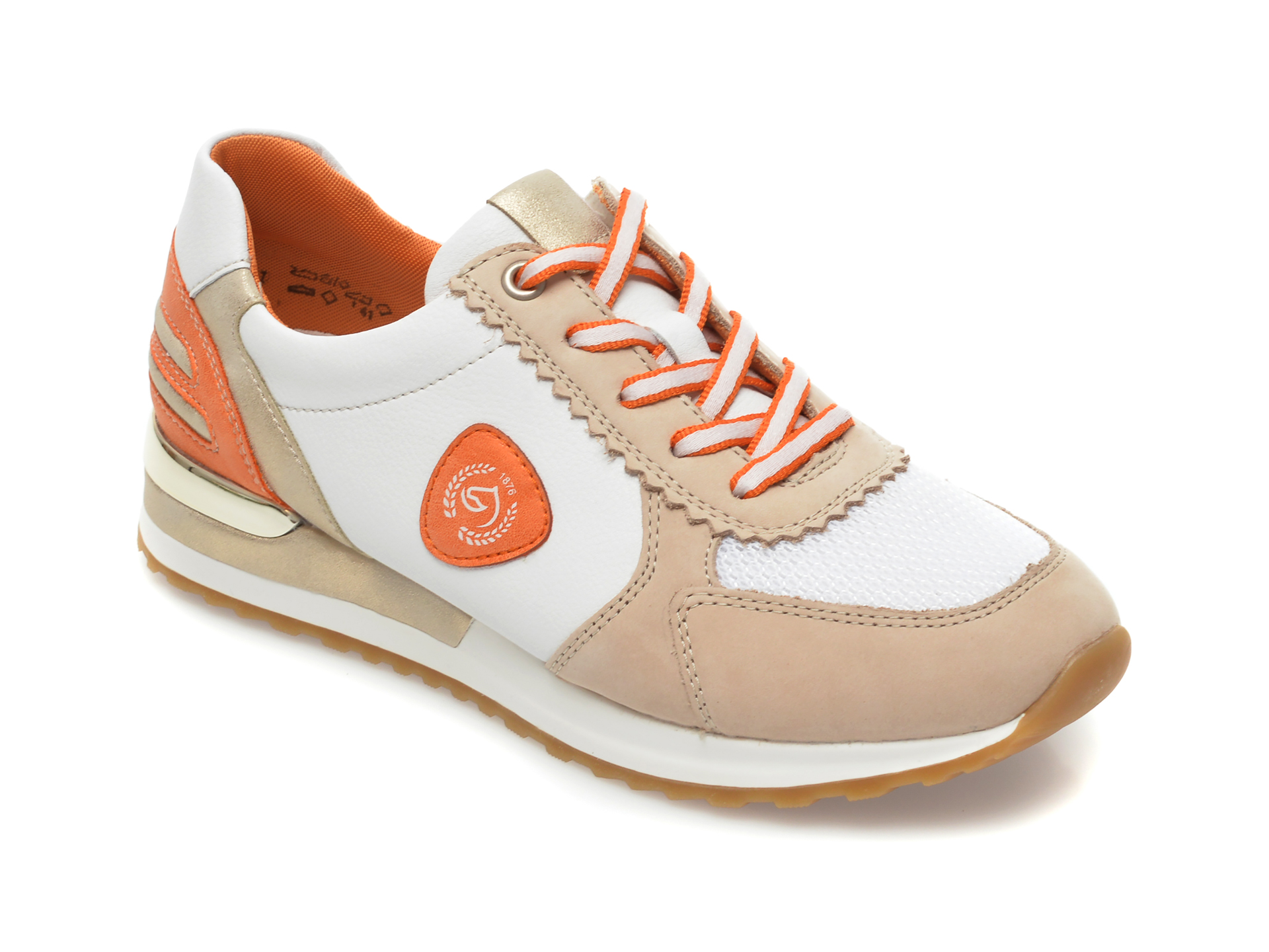 Pantofi sport REMONTE albi, R2527, din material textil si piele ecologica