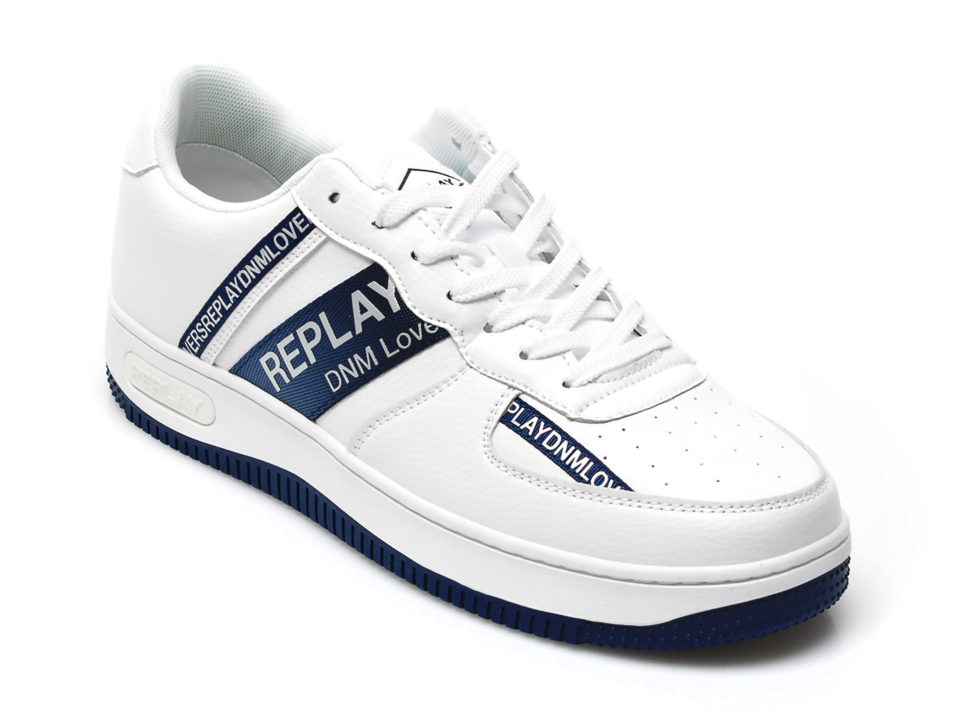 Pantofi sport REPLAY albi, MZ3G20S, din piele ecologica 2023 ❤️ Pret Super Black Friday otter.ro imagine noua 2022