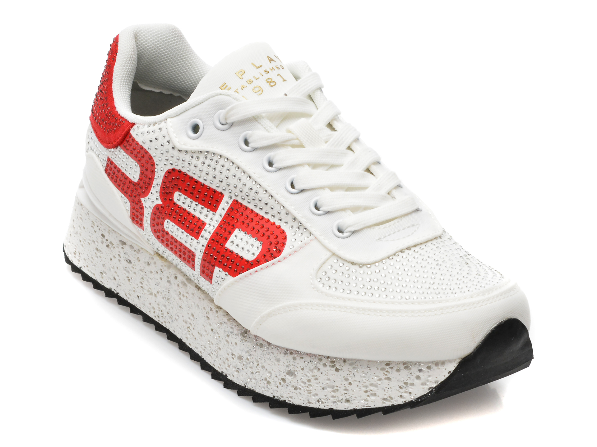 Pantofi sport REPLAY albi, WS6367T9, din material textil otter.ro