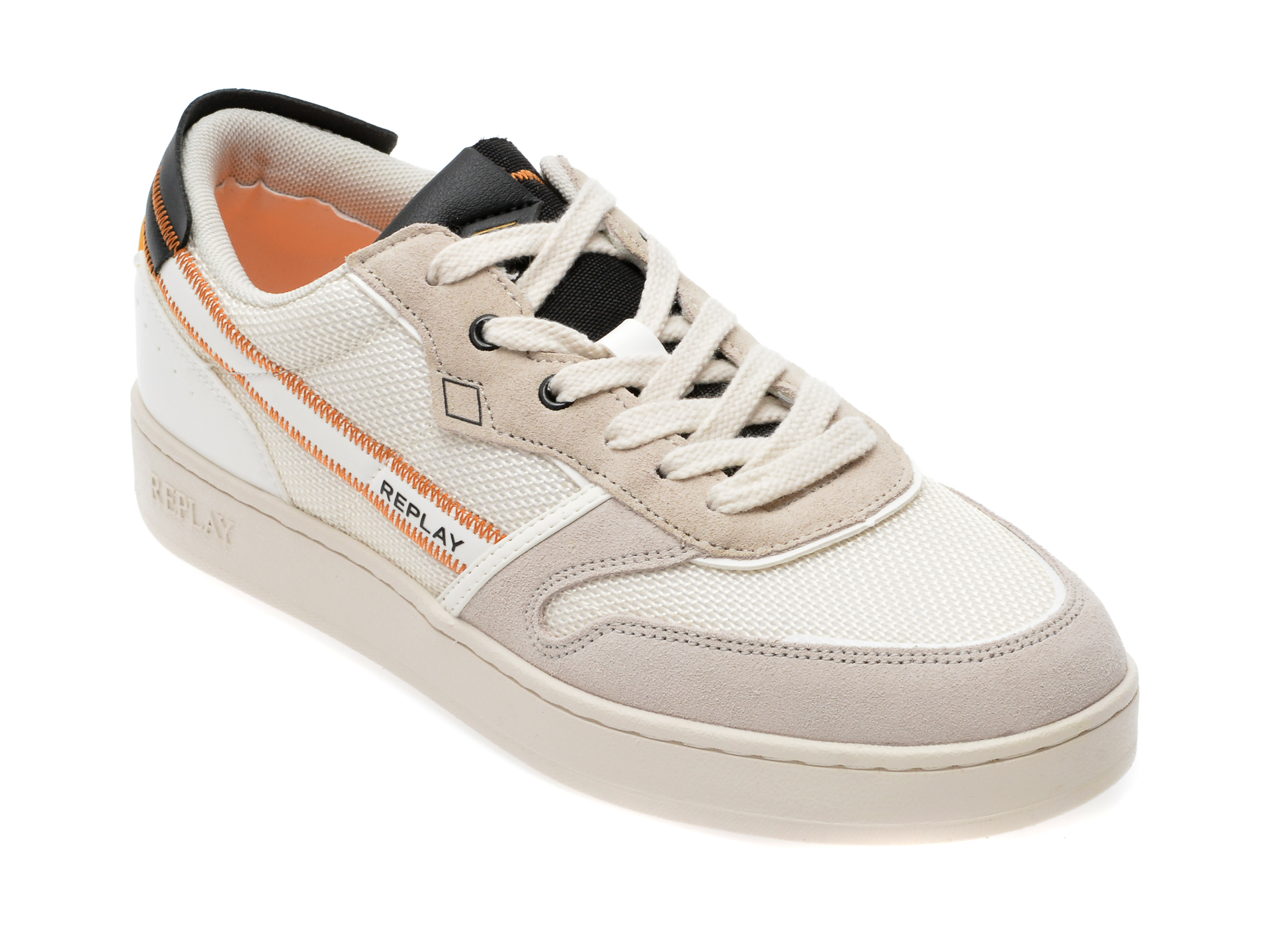 Pantofi sport REPLAY bej, MZ1G25T, din material textil si piele naturala otter.ro