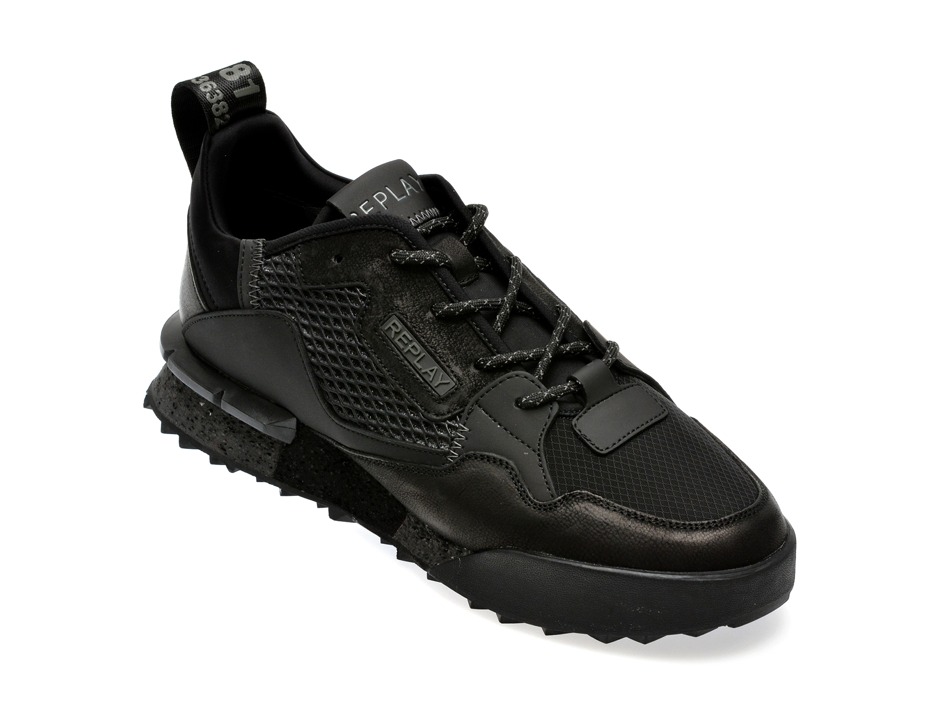 Pantofi sport REPLAY negri, MS1P40L, din piele naturala