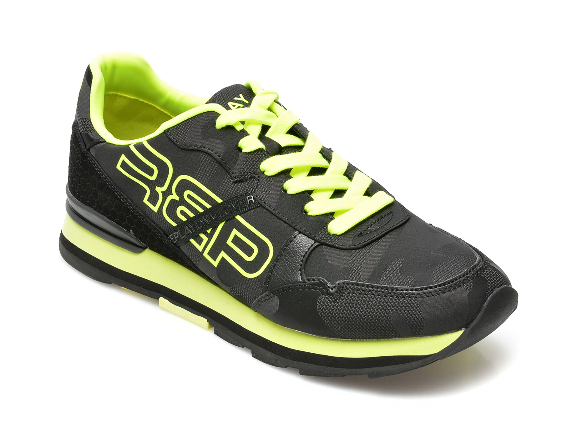 Pantofi sport REPLAY negri, MS6849T, din material textil si piele ecologica /barbati/pantofi