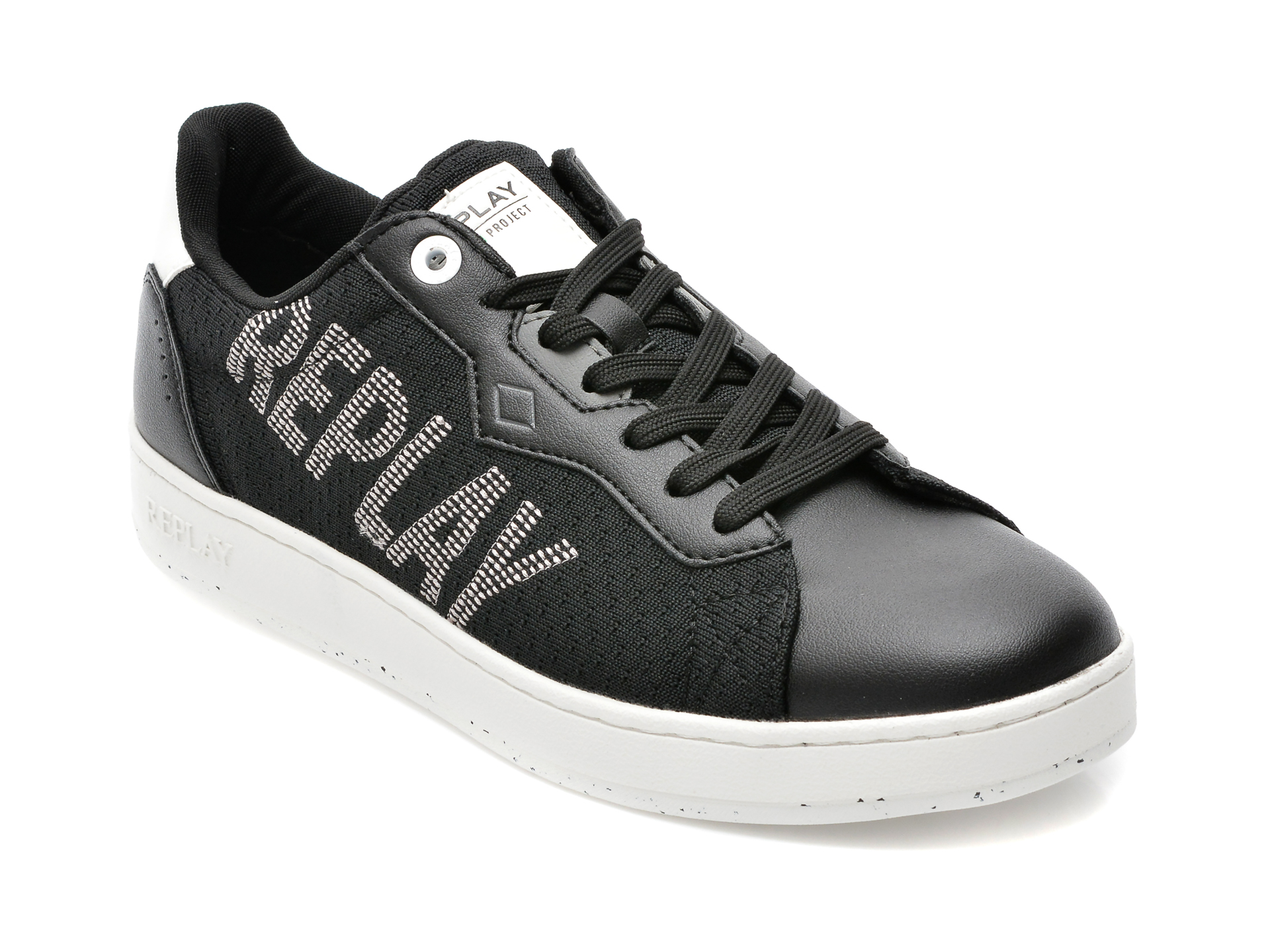 Pantofi sport REPLAY negri, MZ2V17T, din material textil si piele ecologica /barbati/pantofi