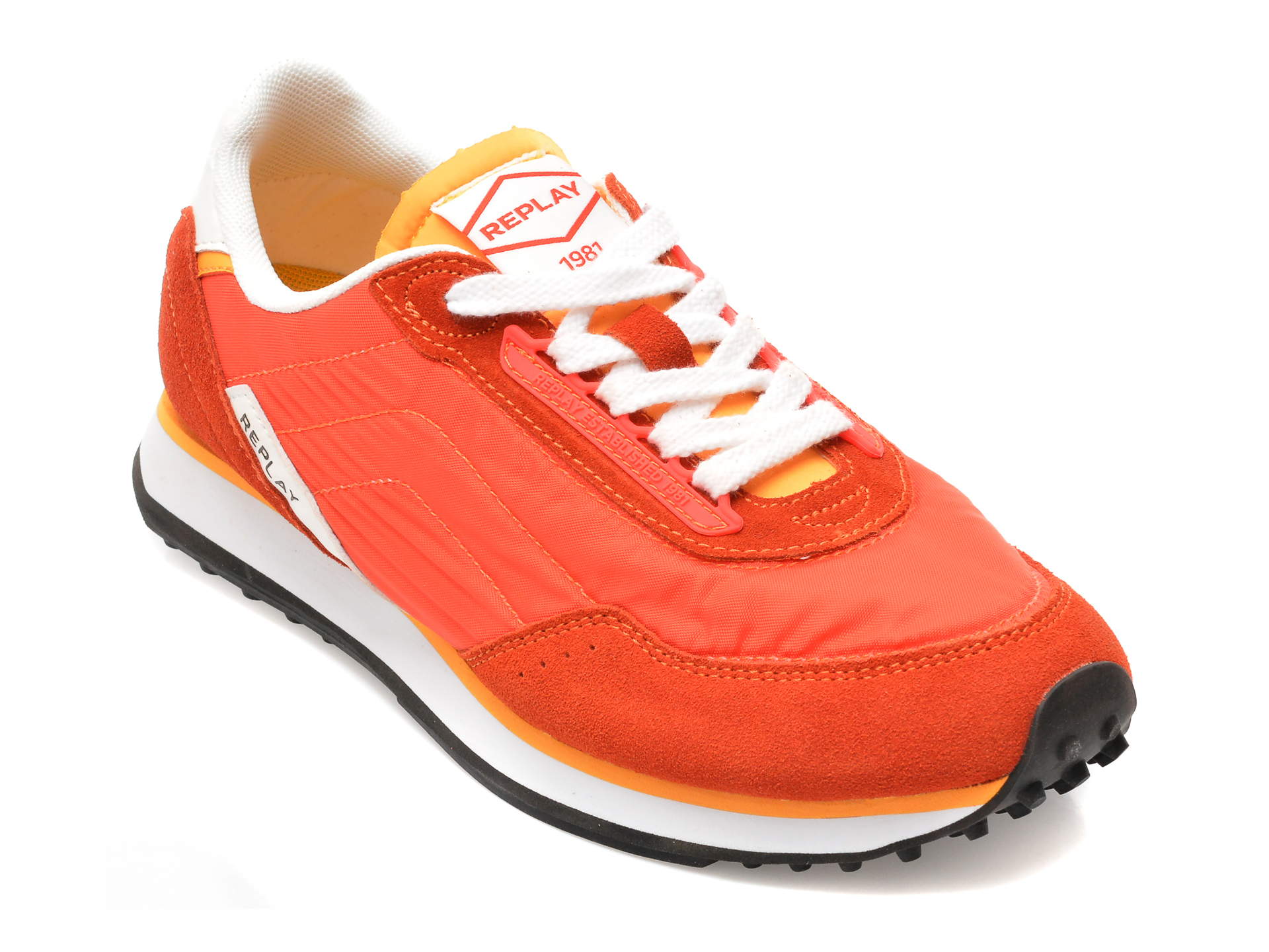 Pantofi sport REPLAY rosii, MS2M20T, din material textil si piele intoarsa