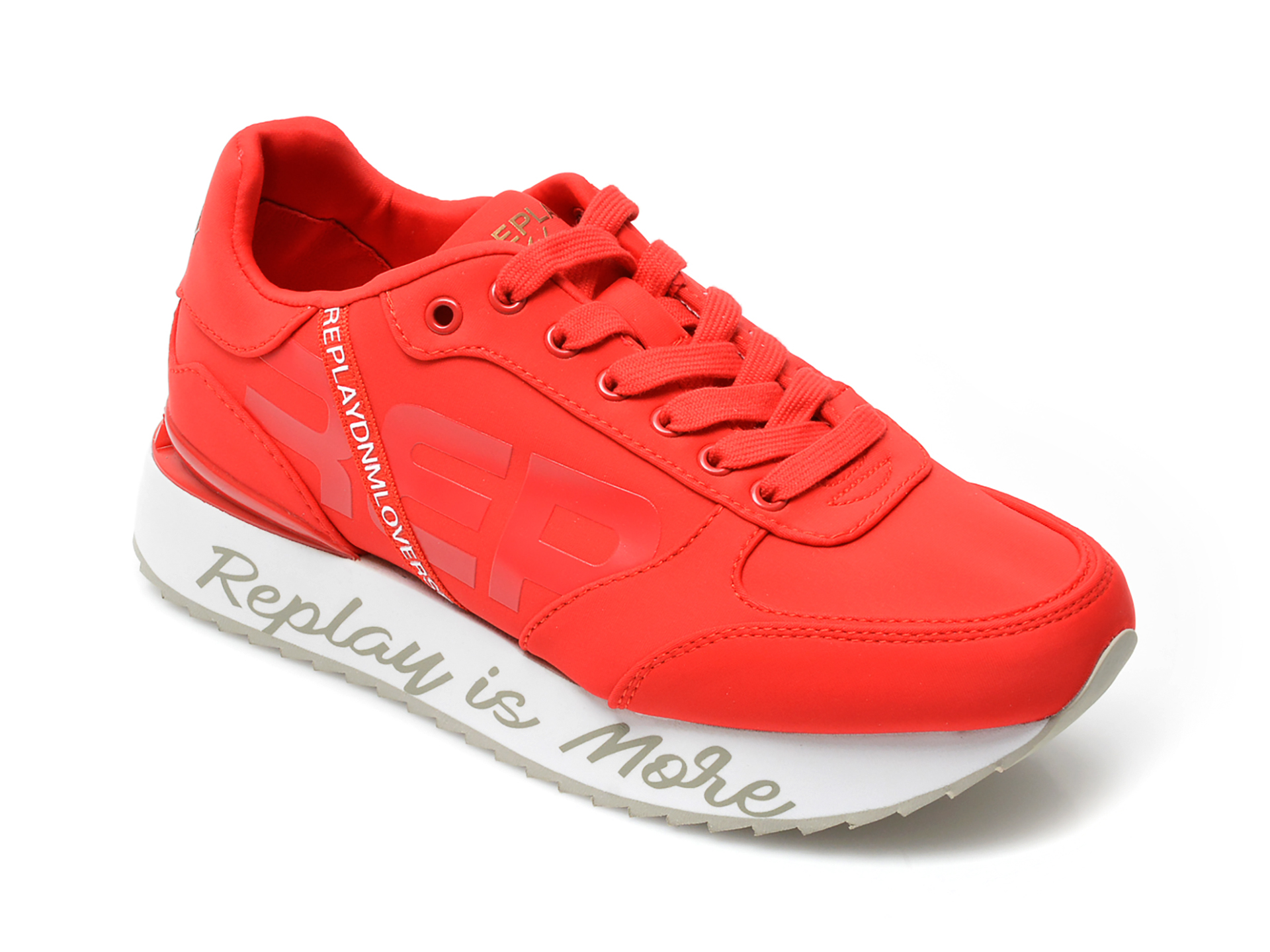 Pantofi sport REPLAY rosii, WS6364T, din material textil /femei/pantofi imagine noua