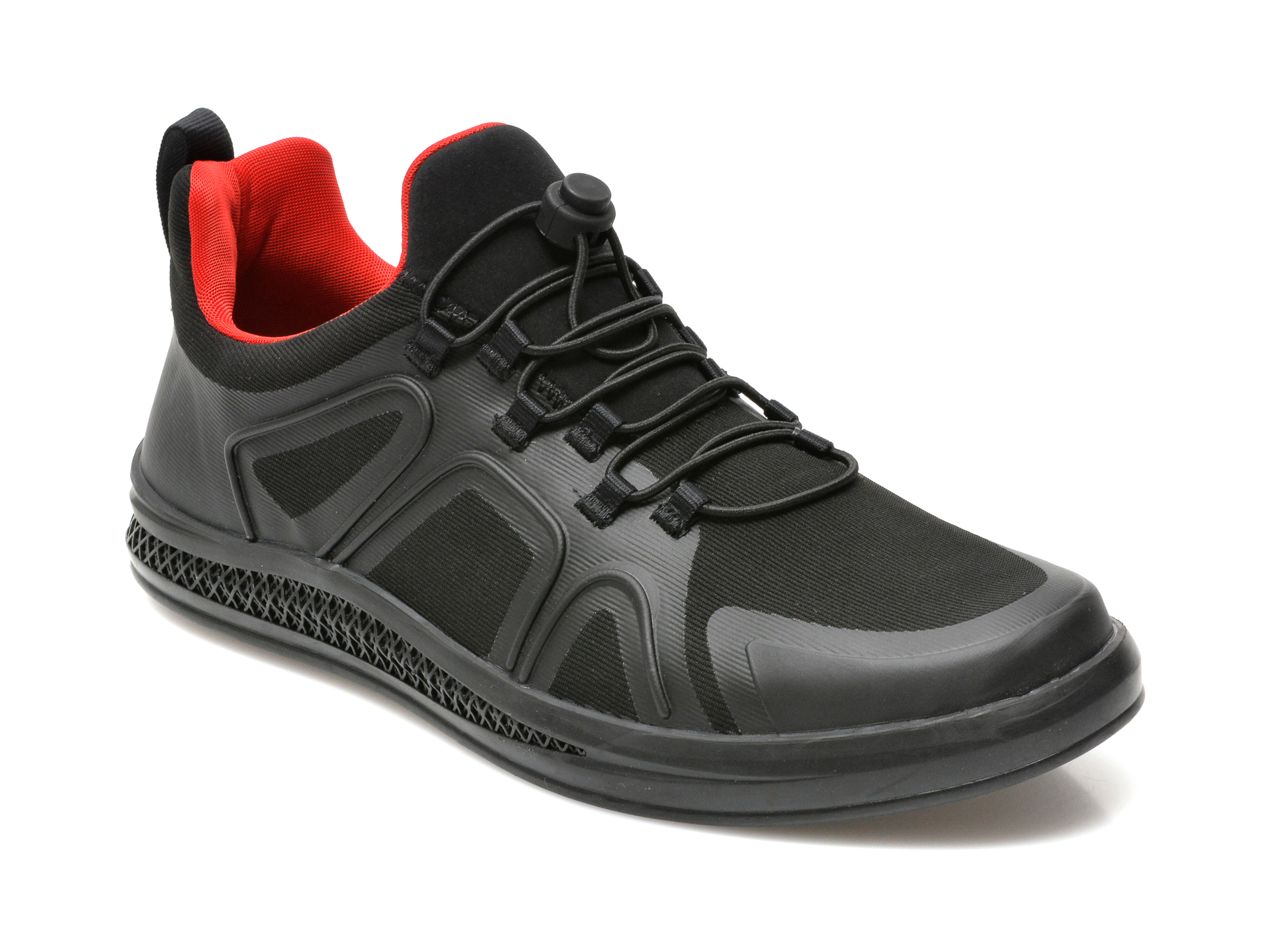 Pantofi sport RIEKER negre, B3753, din material textil otter.ro