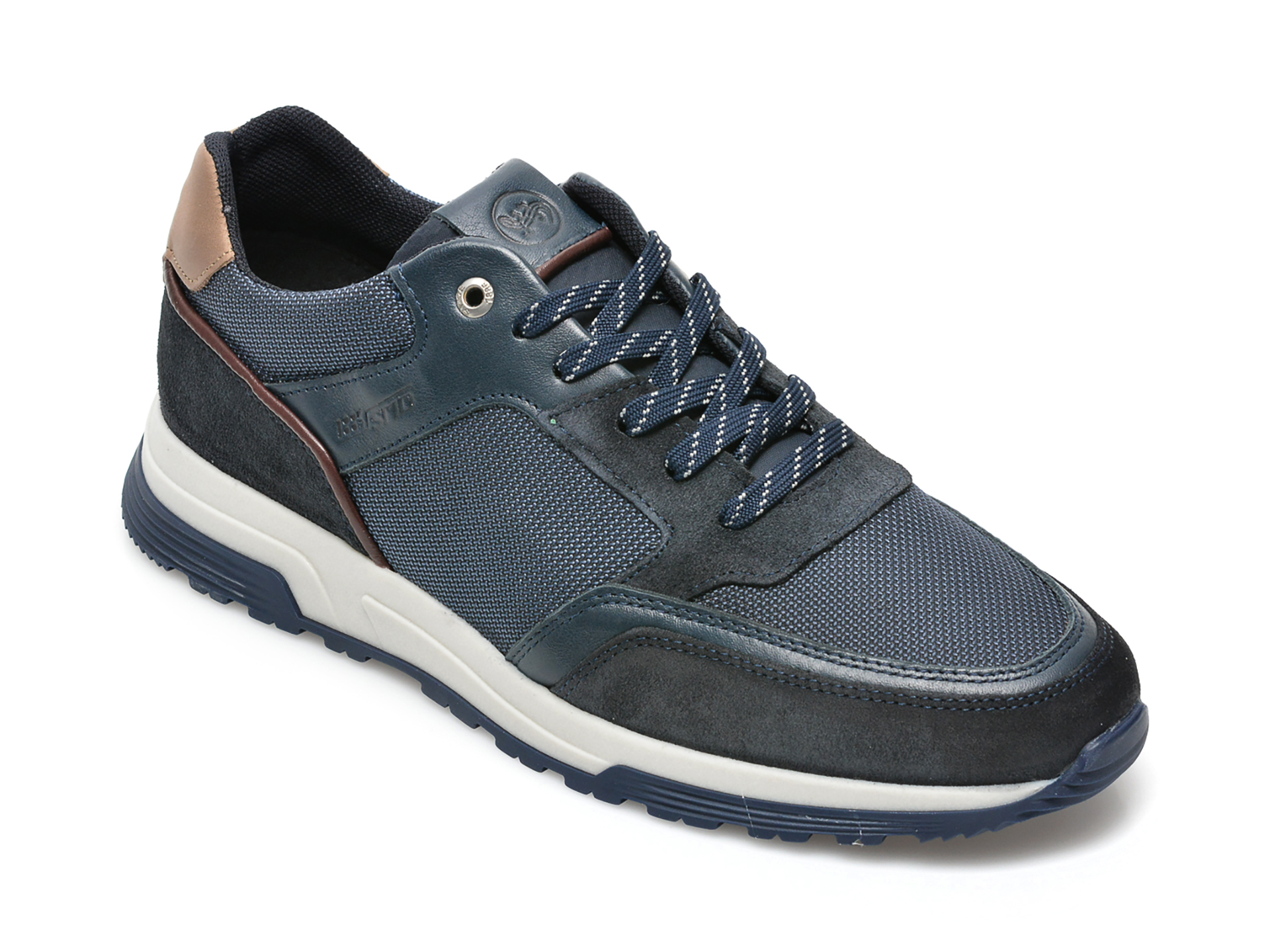 Pantofi sport SALAMANDER bleumarin, 54905, din material textil si piele intoarsa otter.ro