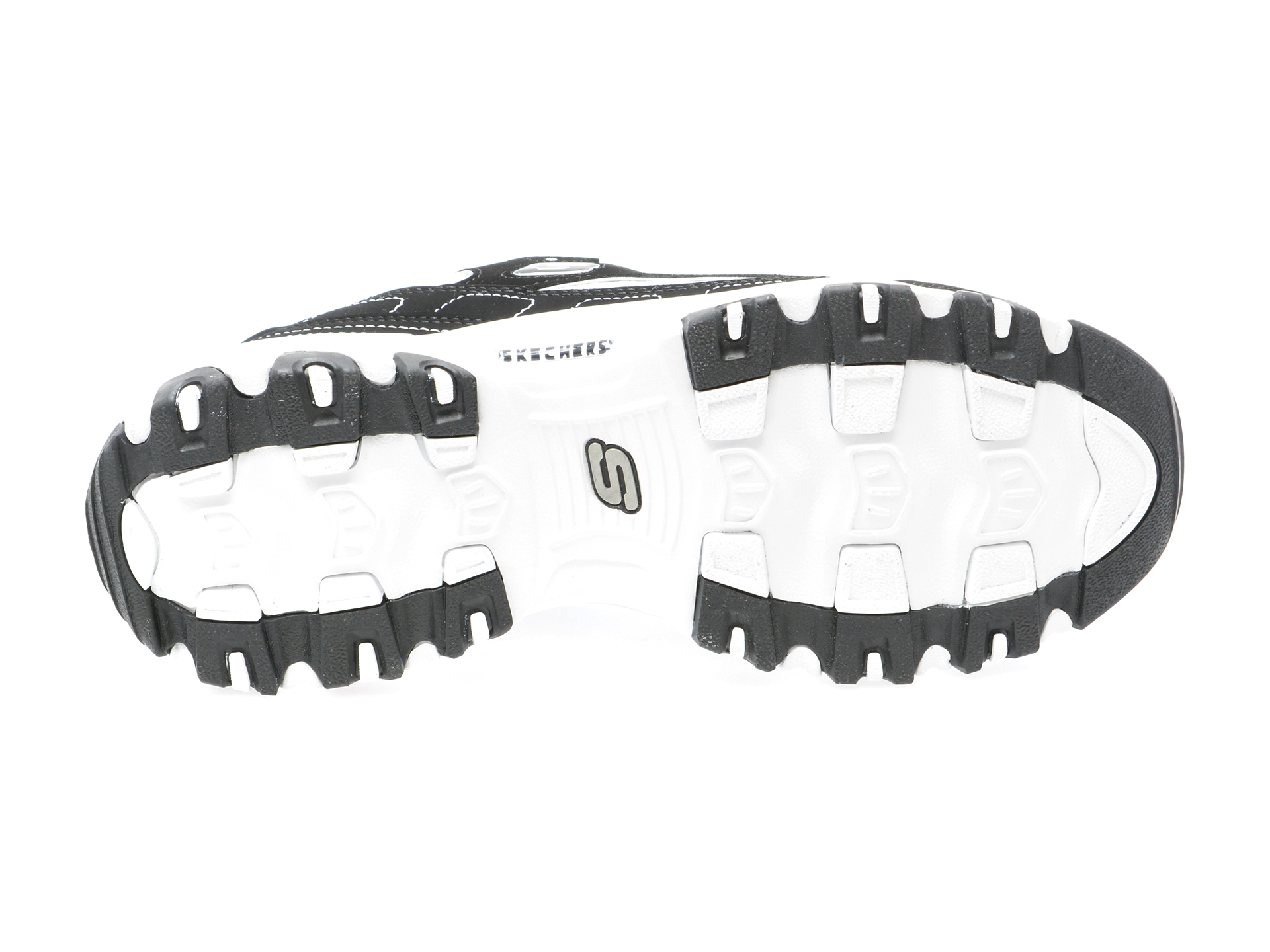 Pantofi Sport SKECHERS alb-negru, 11930, din piele intoarsa