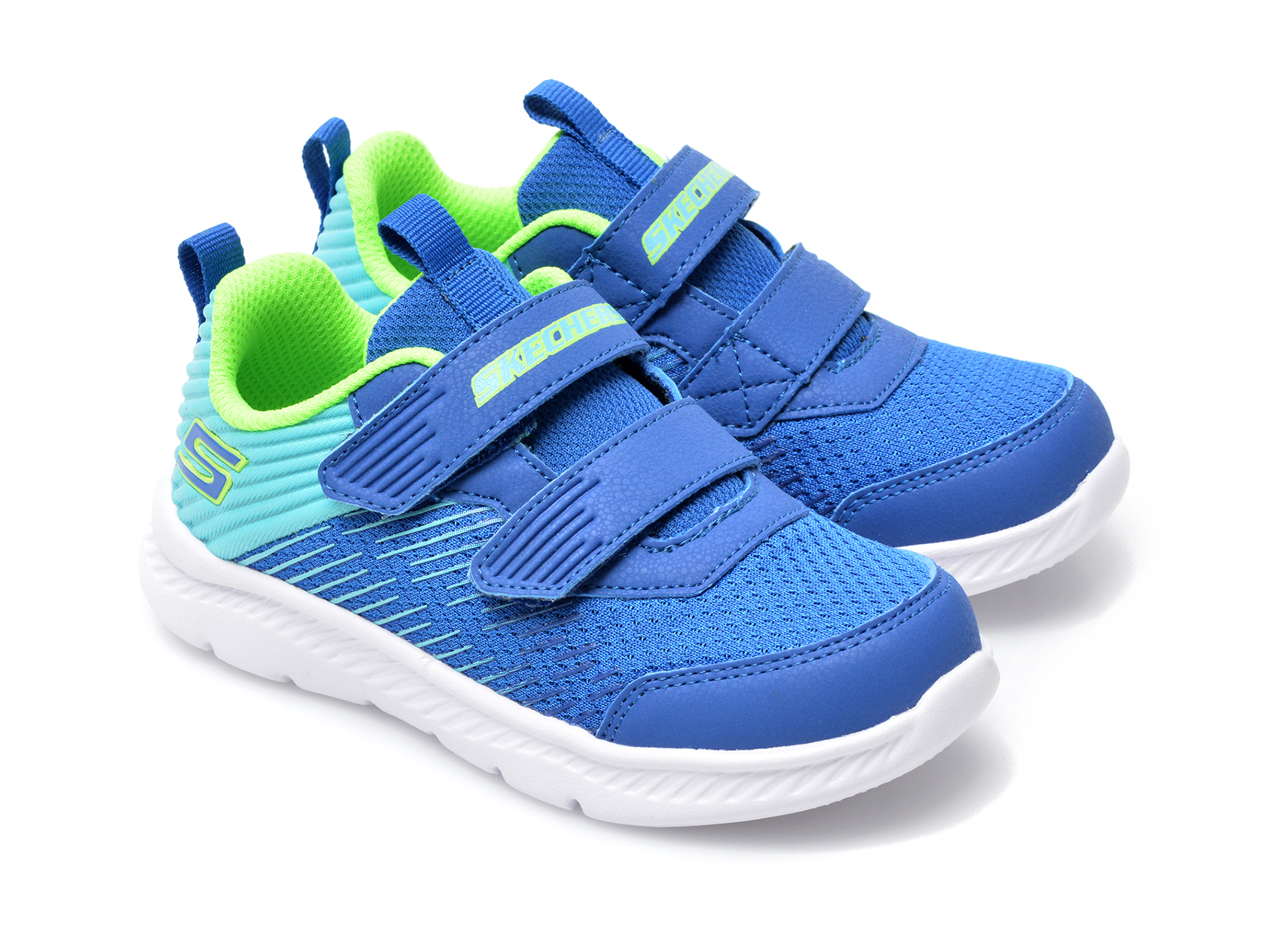 Pantofi sport SKECHERS albastri, Comfy Flex 2.0 Micro-Rush, din material textil - 4