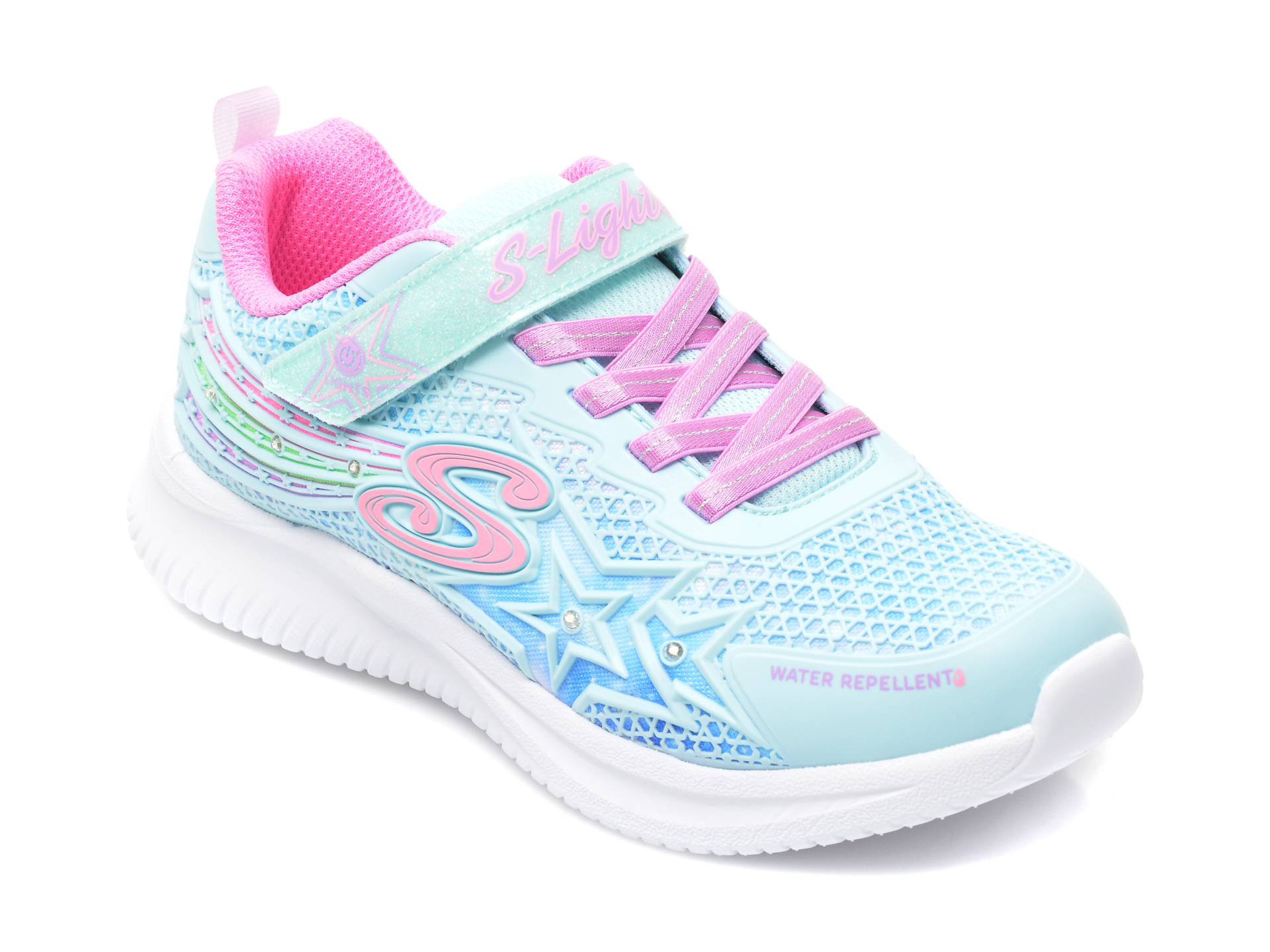 Pantofi sport SKECHERS albastri, JUMPSTERS2323L, din material textil si piele ecologica /copii/incaltaminte