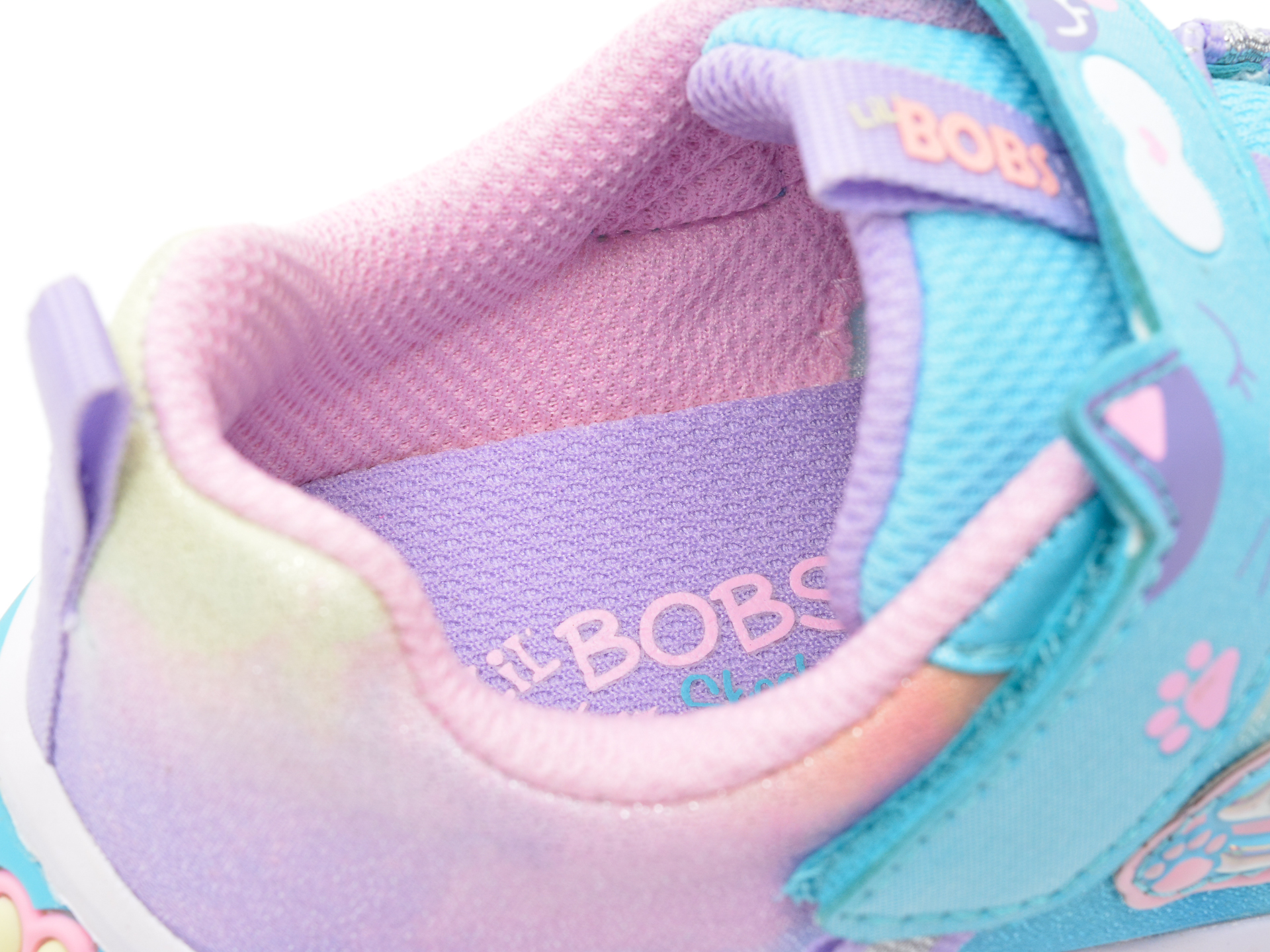Pantofi sport SKECHERS albastri, LIL BOBS, din piele ecologica - 3