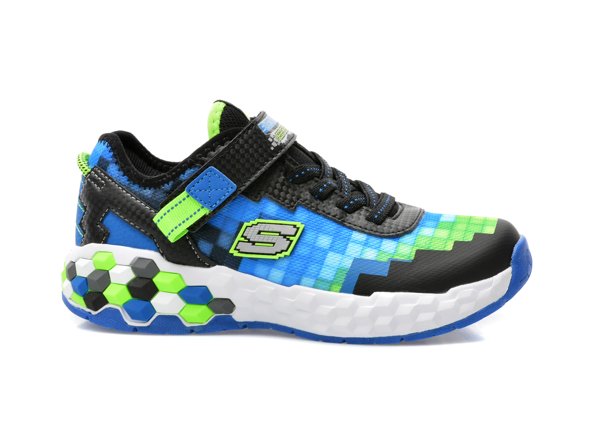Pantofi sport SKECHERS albastri, MEGA-CRAFT 2.0, din material textil si piele ecologica - 1