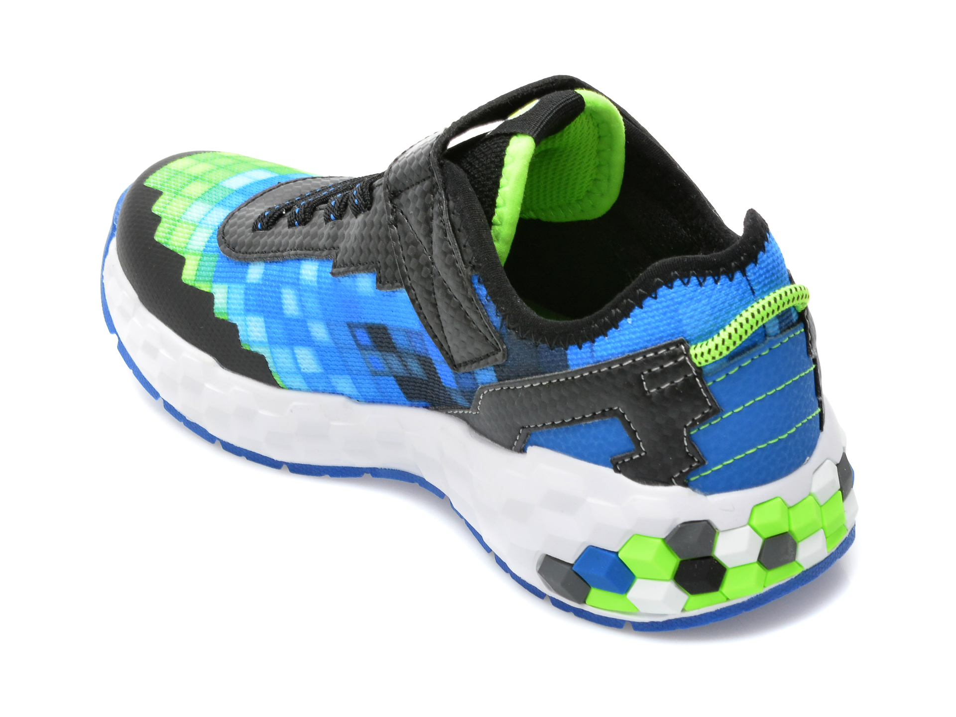 Pantofi sport SKECHERS albastri, MEGA-CRAFT 2.0, din material textil si piele ecologica - 5