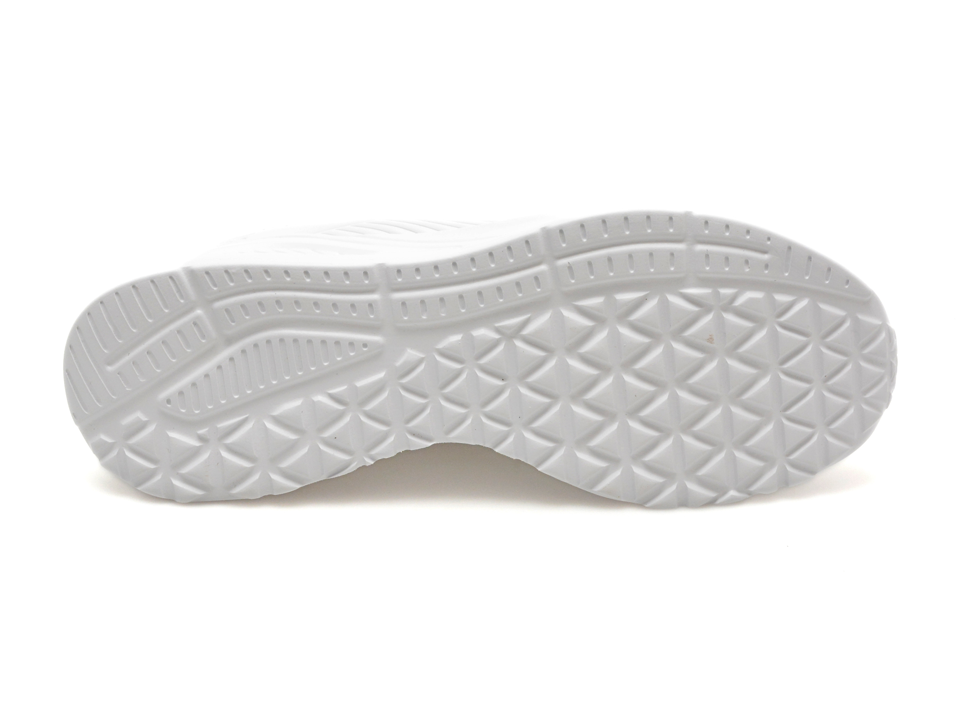 Pantofi sport SKECHERS albi, BOBS BUNO, din piele ecologica