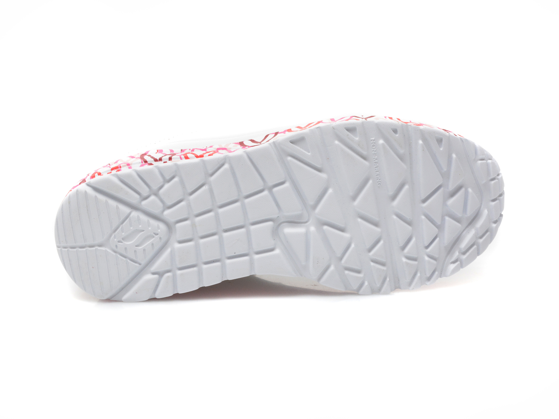 Pantofi sport SKECHERS albi, , din piele ecologica - 7