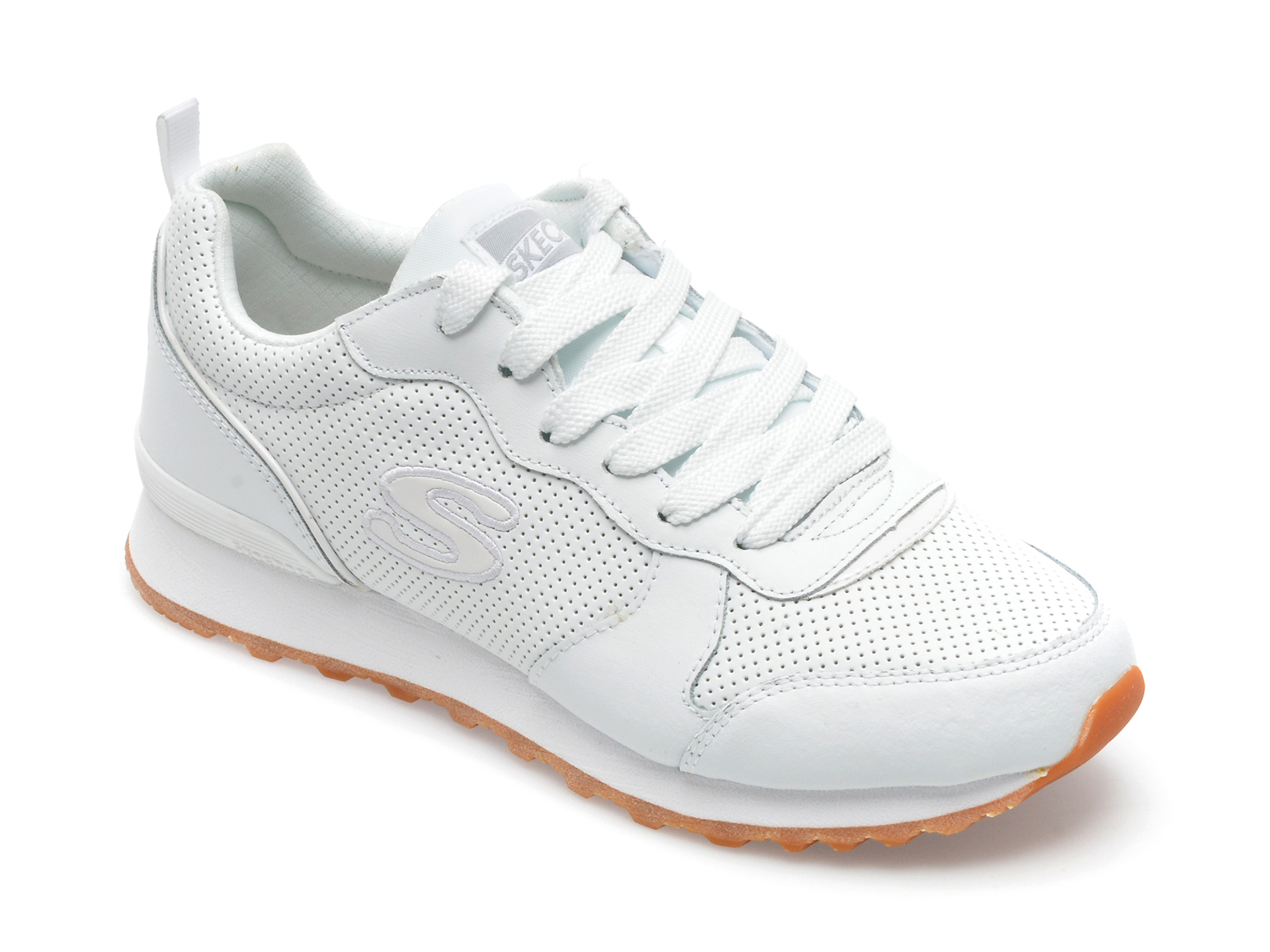 Pantofi sport SKECHERS albi, OG 85, din piele naturala si piele ecologica /femei/pantofi Femei