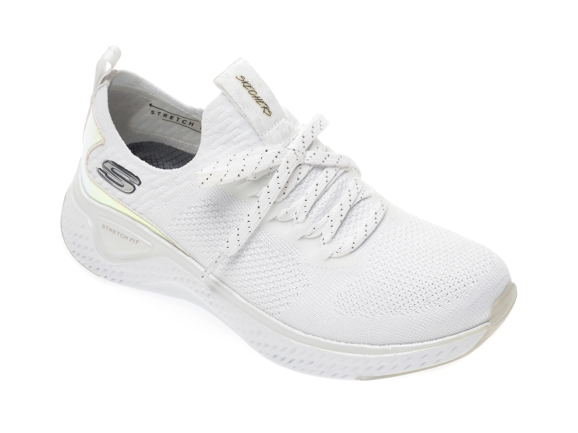 Pantofi sport SKECHERS albi, Solar Fuse, din material textil