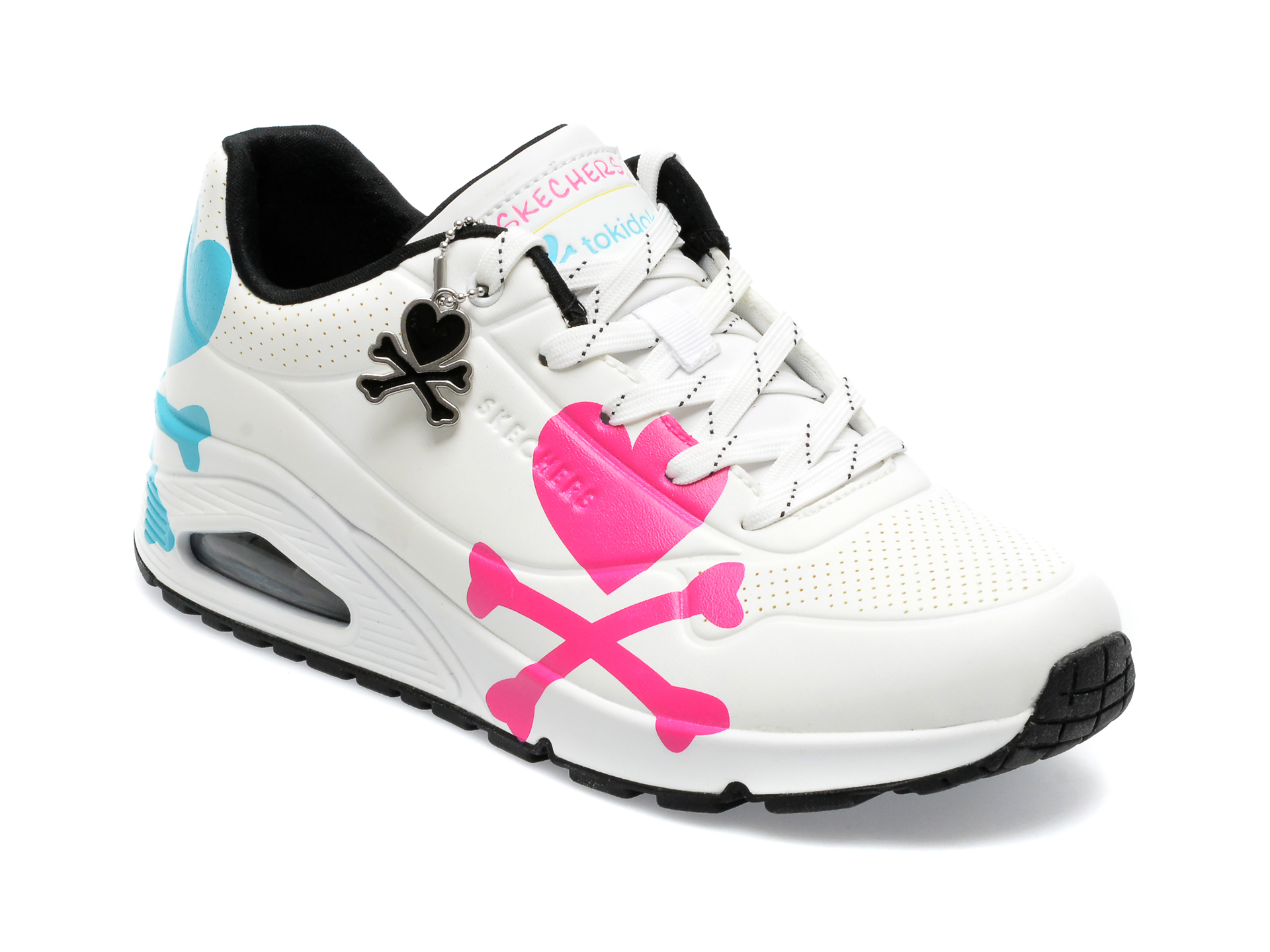 Pantofi sport SKECHERS albi, UNO , din piele ecologica /femei/pantofi imagine noua
