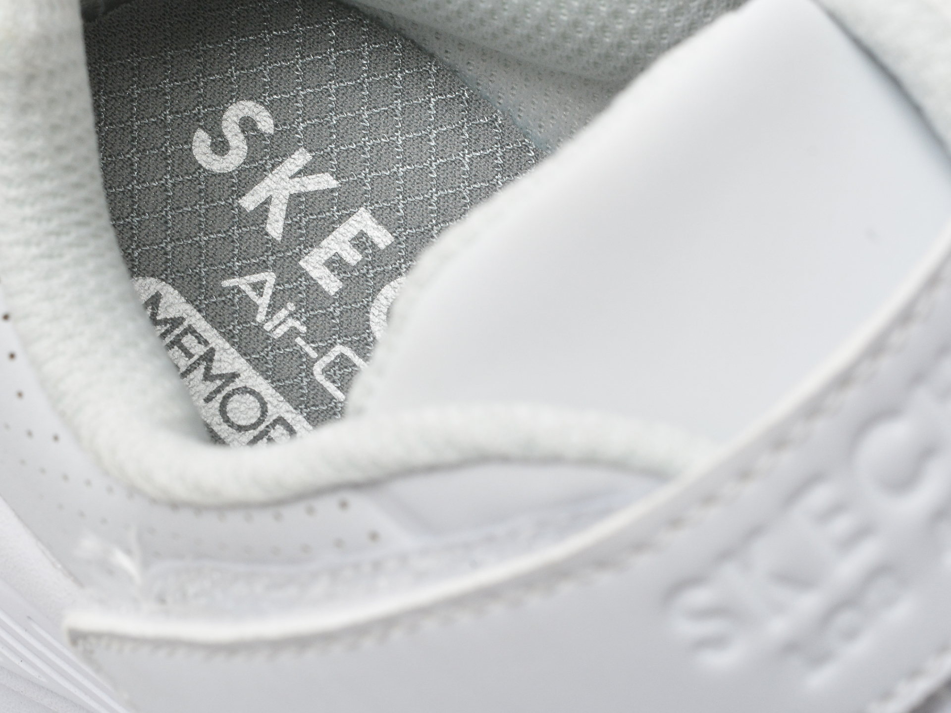 Pantofi sport SKECHERS albi, UNO LITE, din piele ecologica - 3