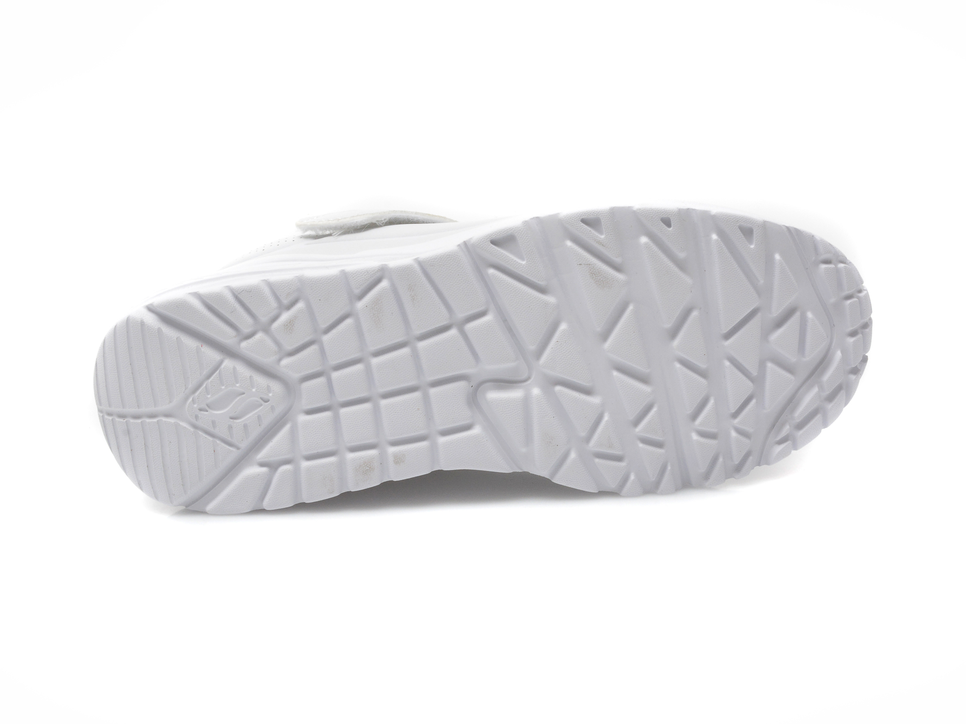Pantofi sport SKECHERS albi, UNO LITE, din piele ecologica - 7