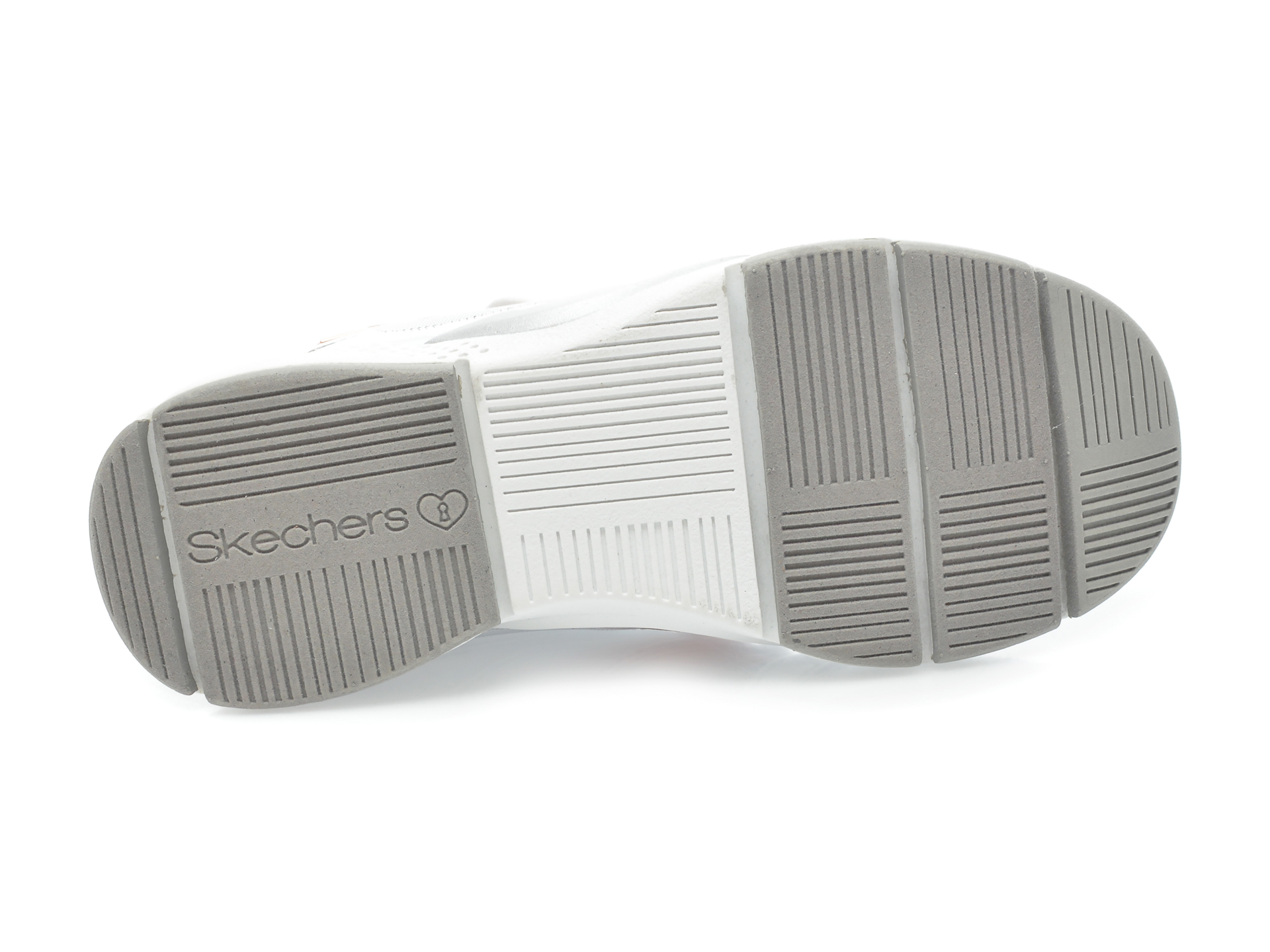 Pantofi sport SKECHERS argintii, Shine Status, din material textil - 7
