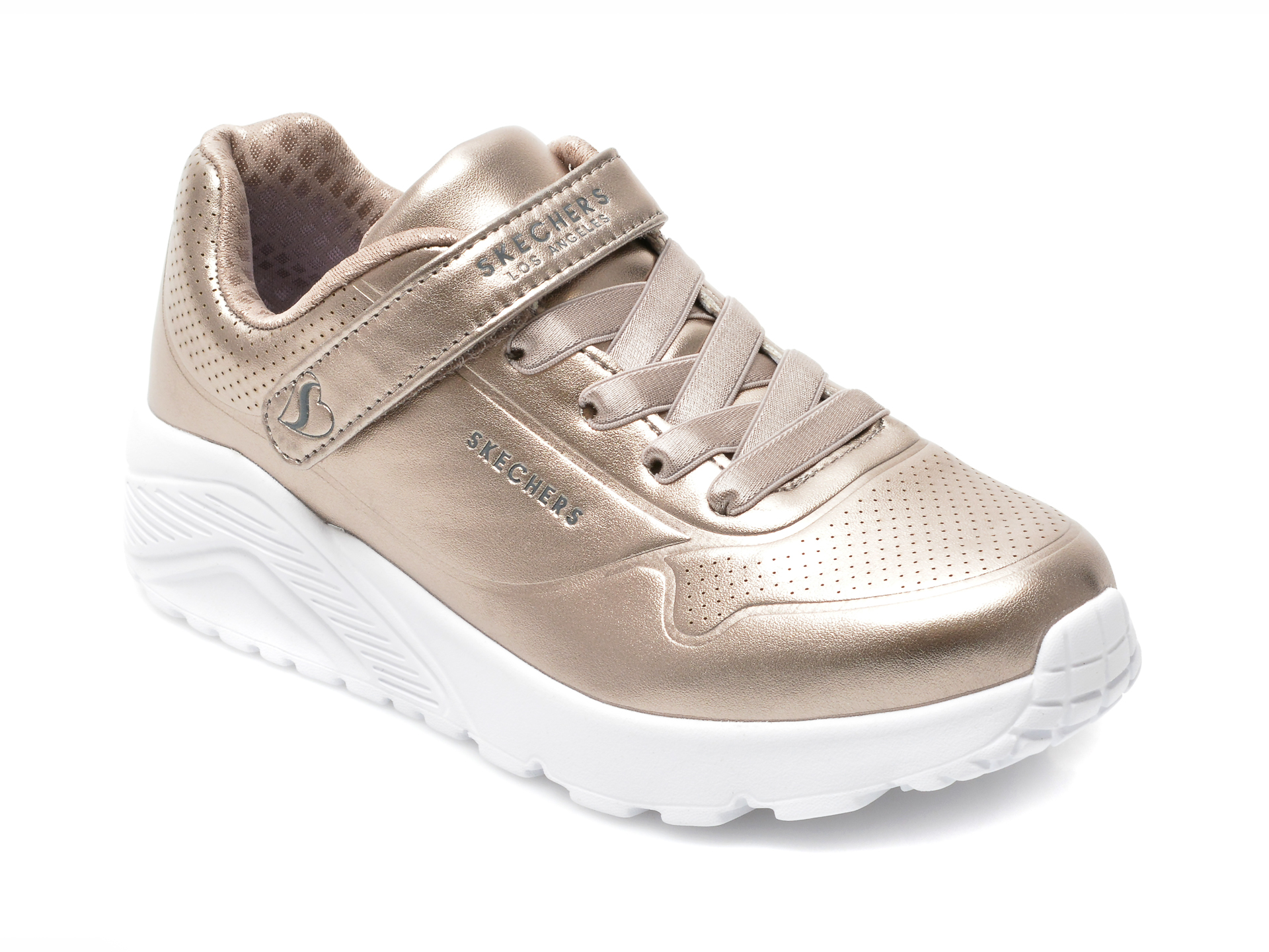 Pantofi sport SKECHERS aurii, , din piele ecologica imagine reduceri black friday 2021 otter.ro