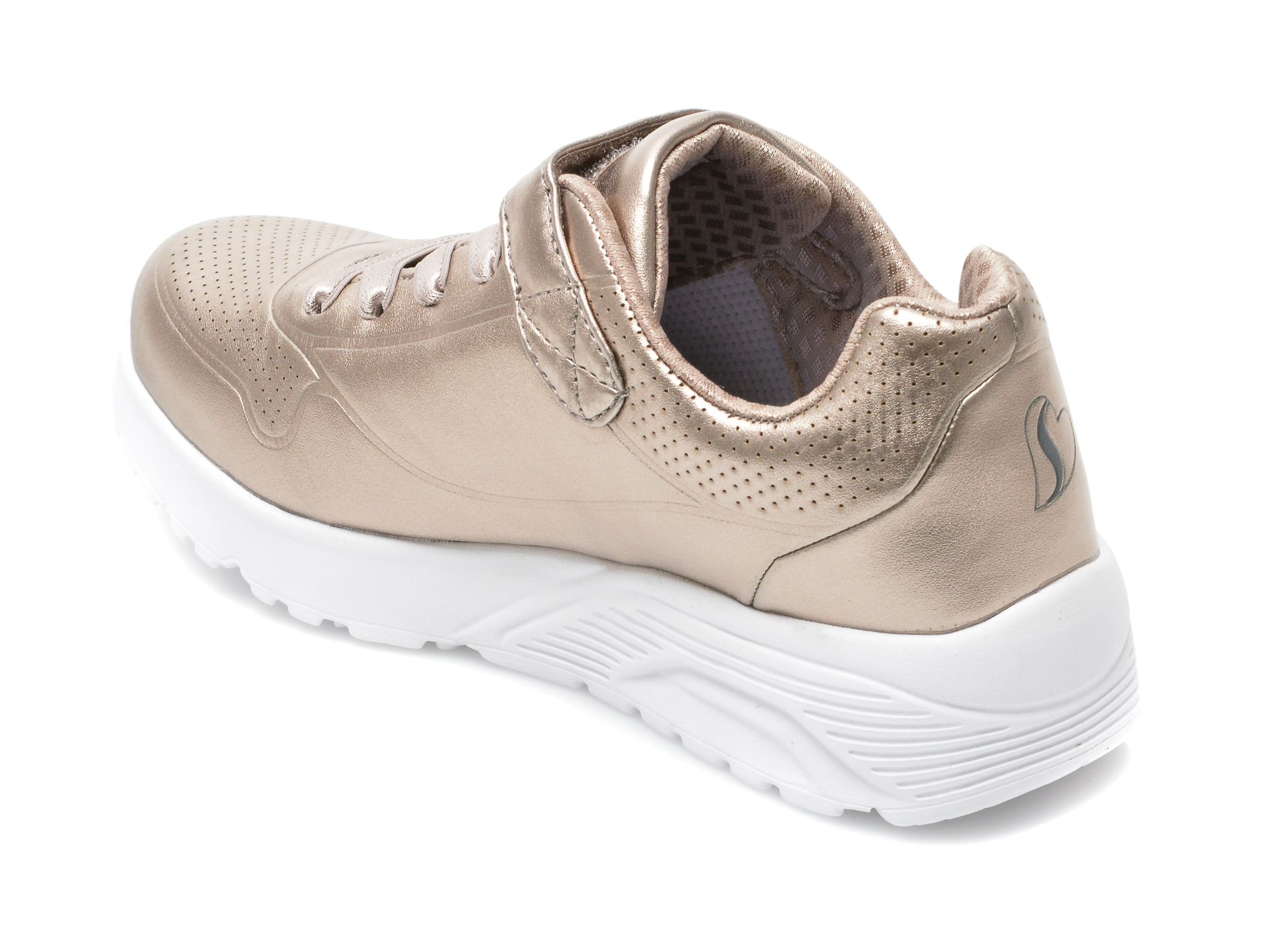 Pantofi sport SKECHERS aurii, , din piele ecologica - 5