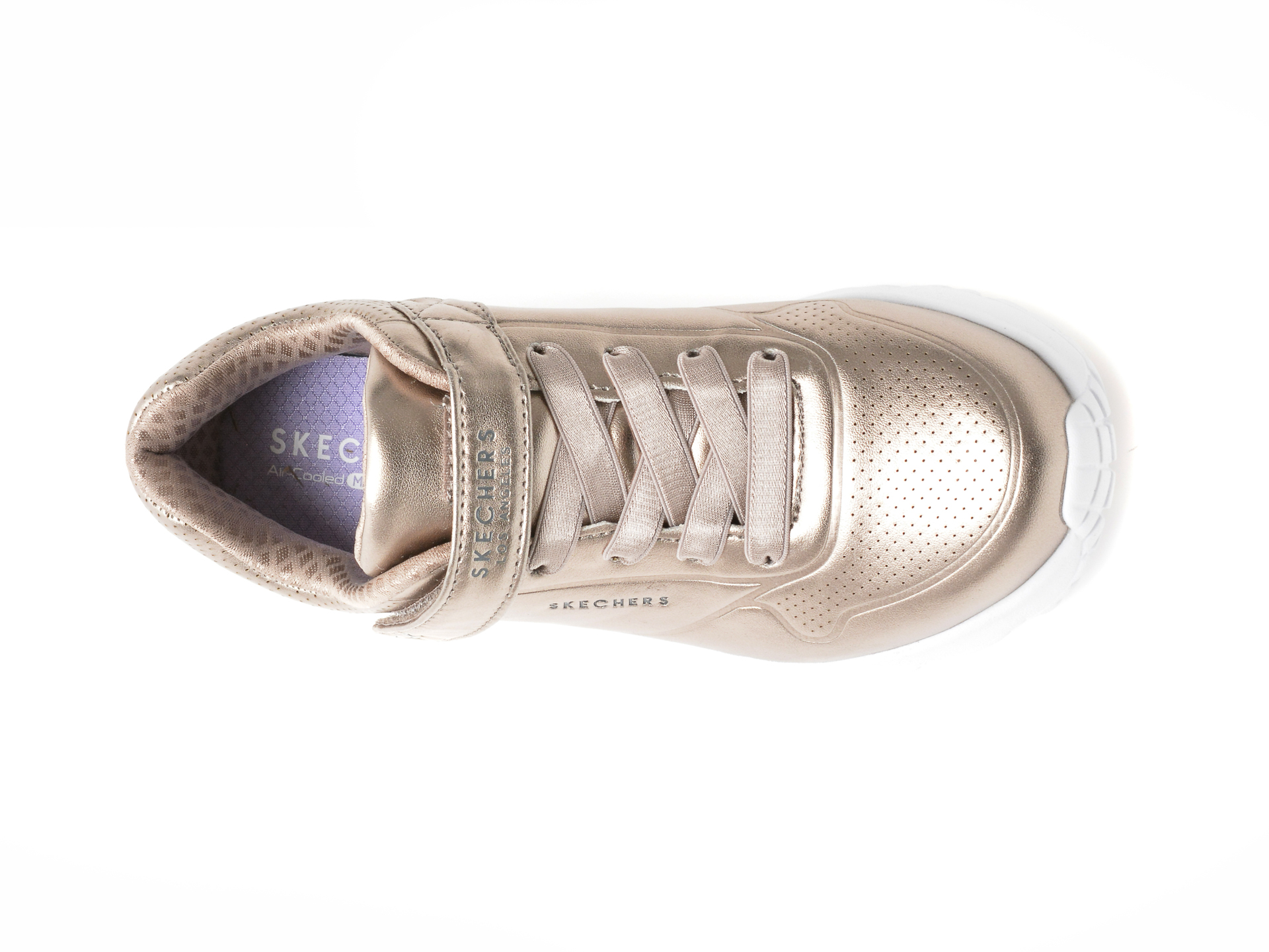 Pantofi sport SKECHERS aurii, , din piele ecologica - 6