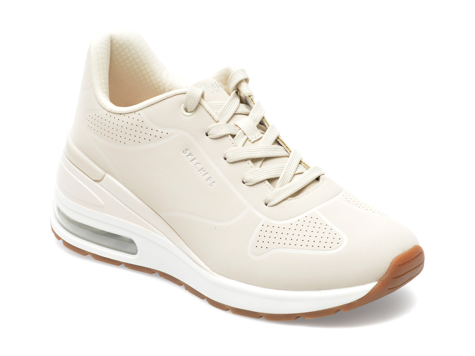 Pantofi sport SKECHERS bej, MILLION AIR , din piele ecologica /femei/pantofi imagine noua